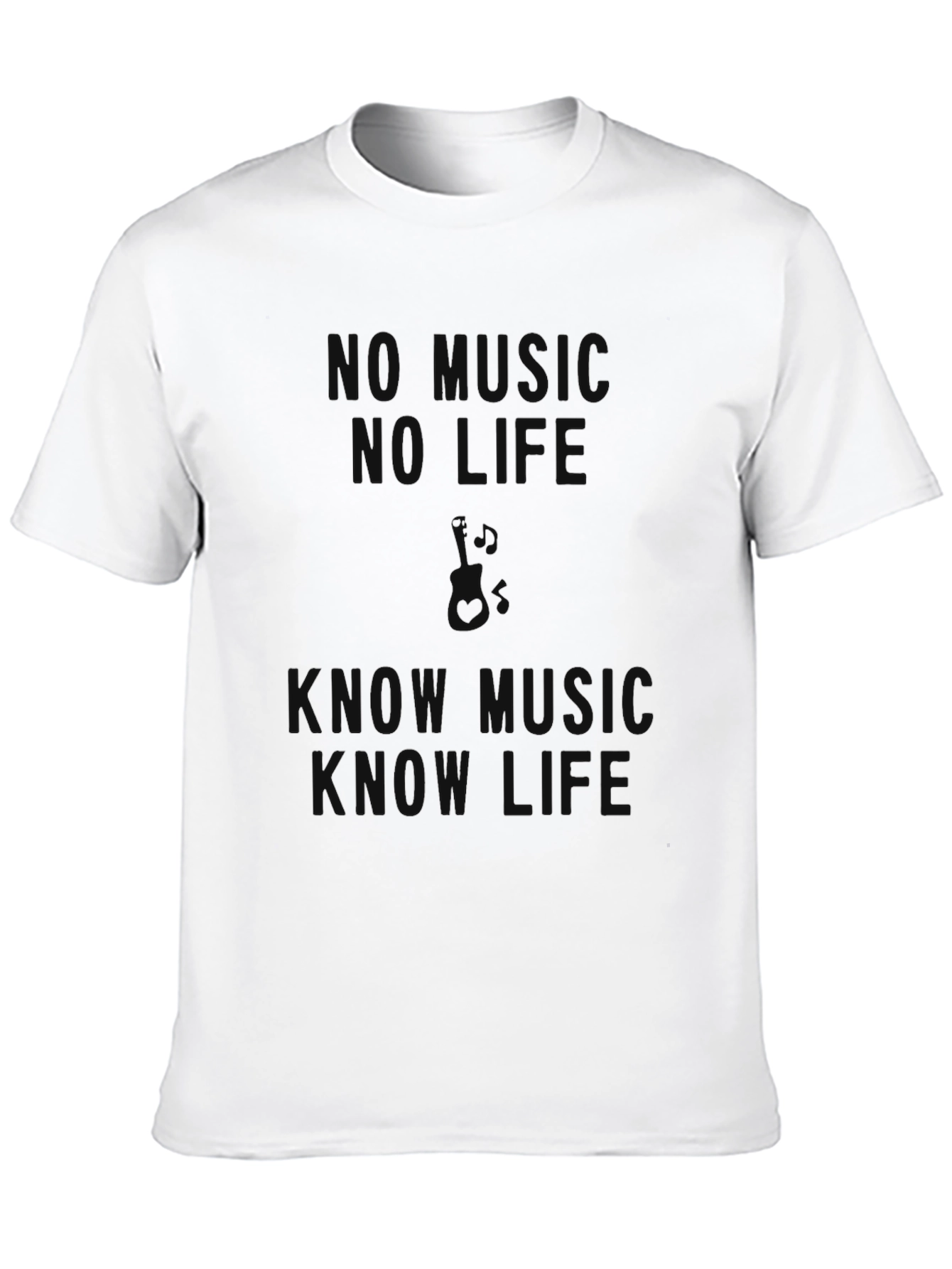 No Music No Life Graphic Tee - Black