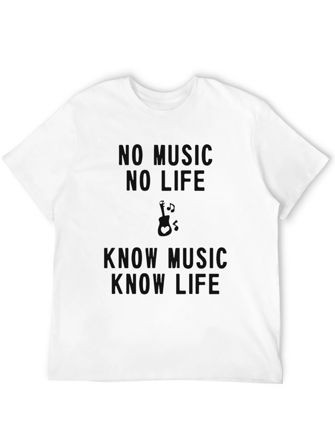 No Music No Life Graphic Tee - Black
