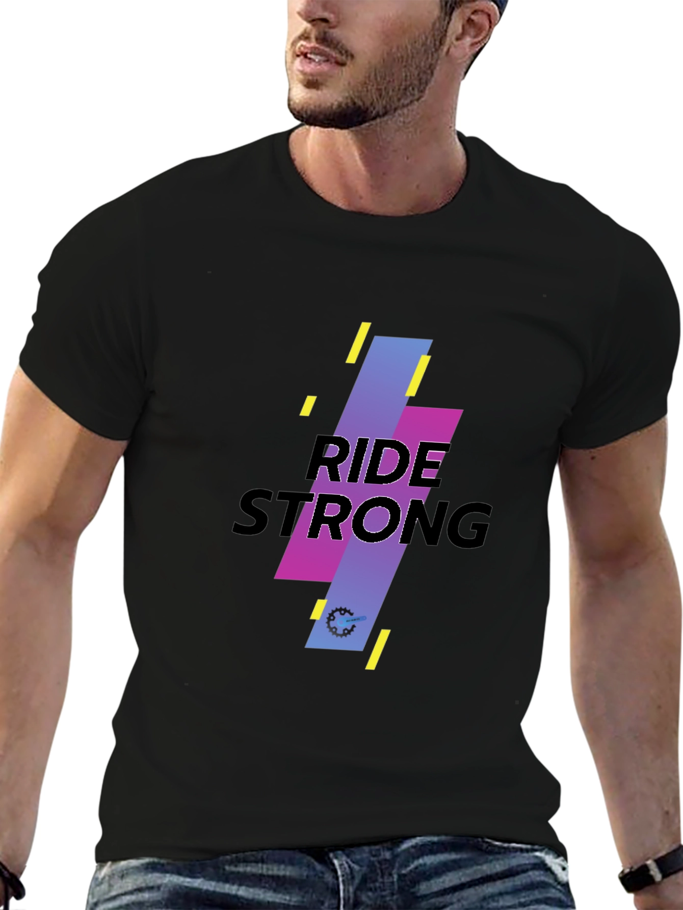 Ride Strong Black Graphic Tee