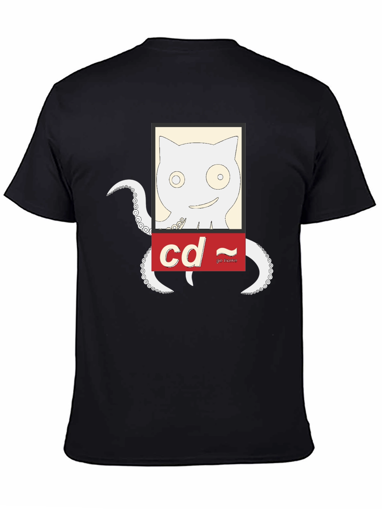 Cat-Octopus Linux Command T-Shirt