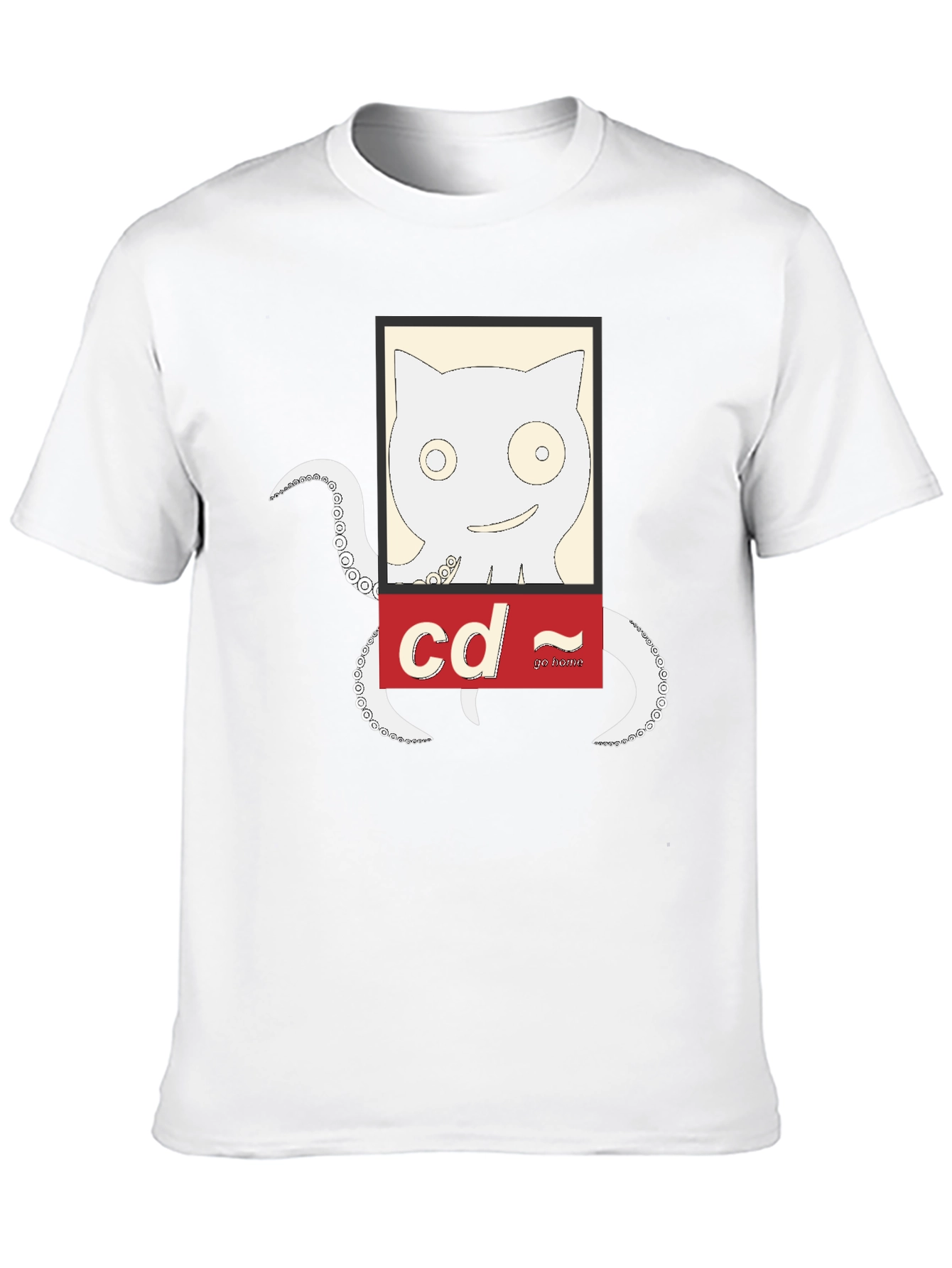 Cat-Octopus Linux Command T-Shirt