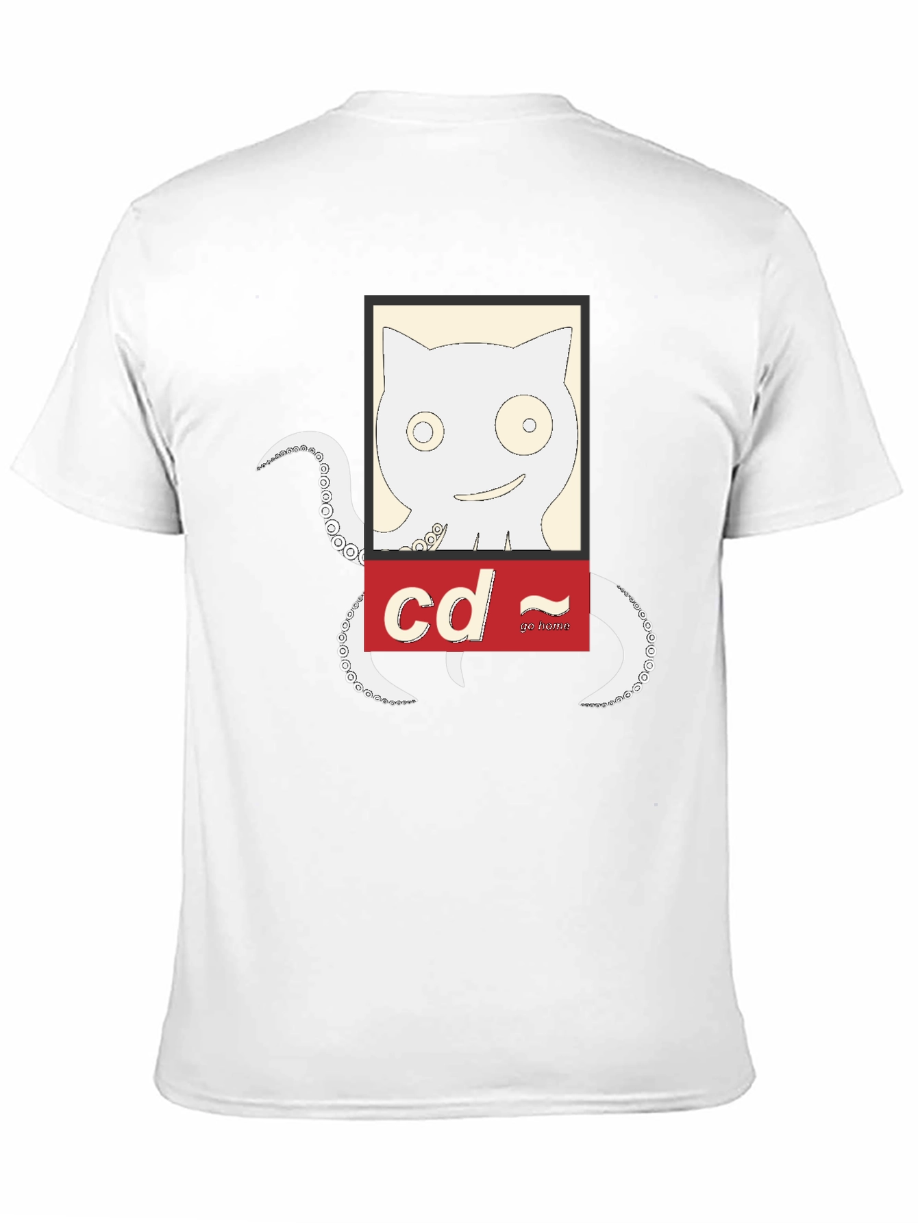 Cat-Octopus Linux Command T-Shirt
