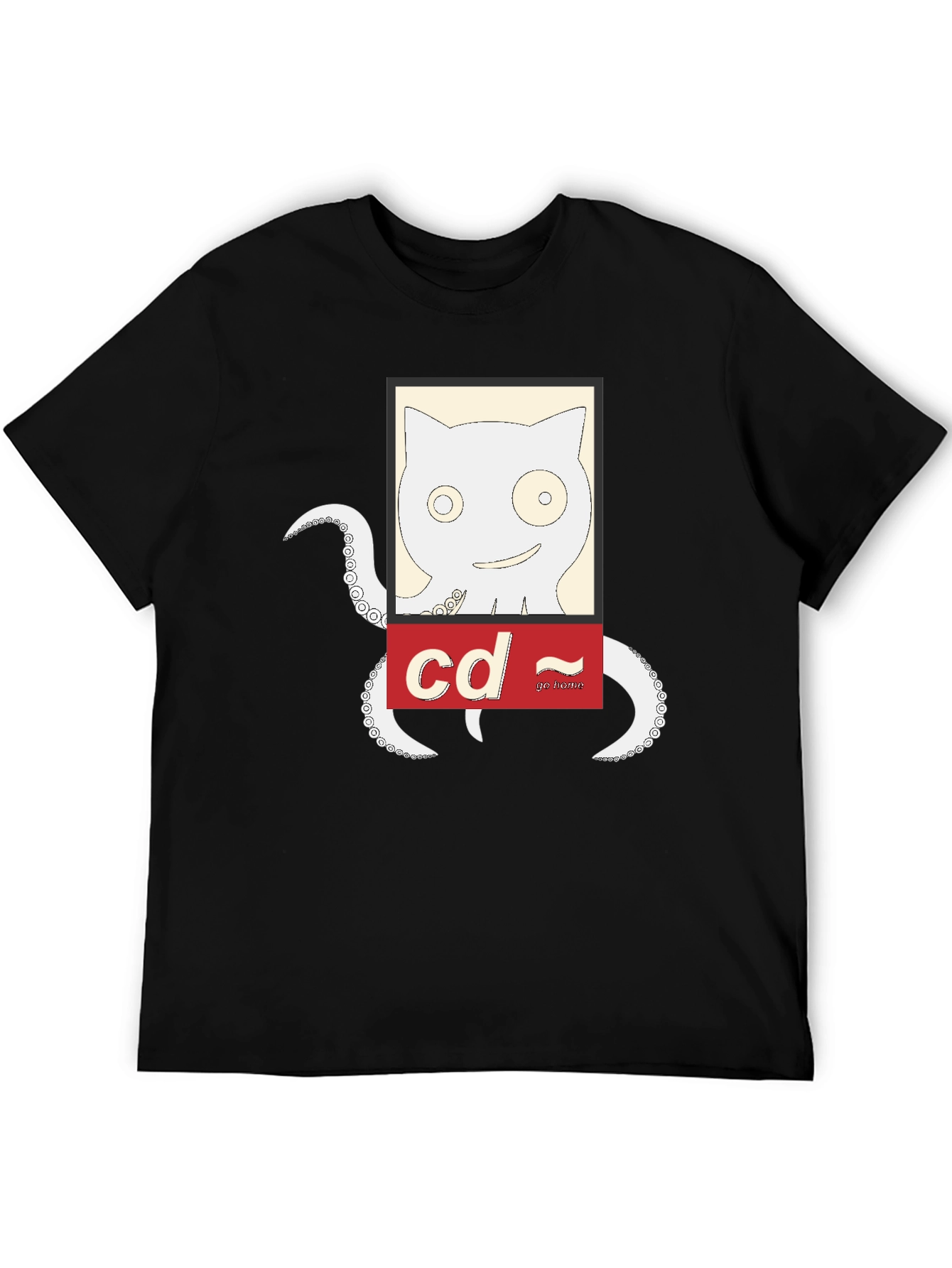 Cat-Octopus Linux Command T-Shirt