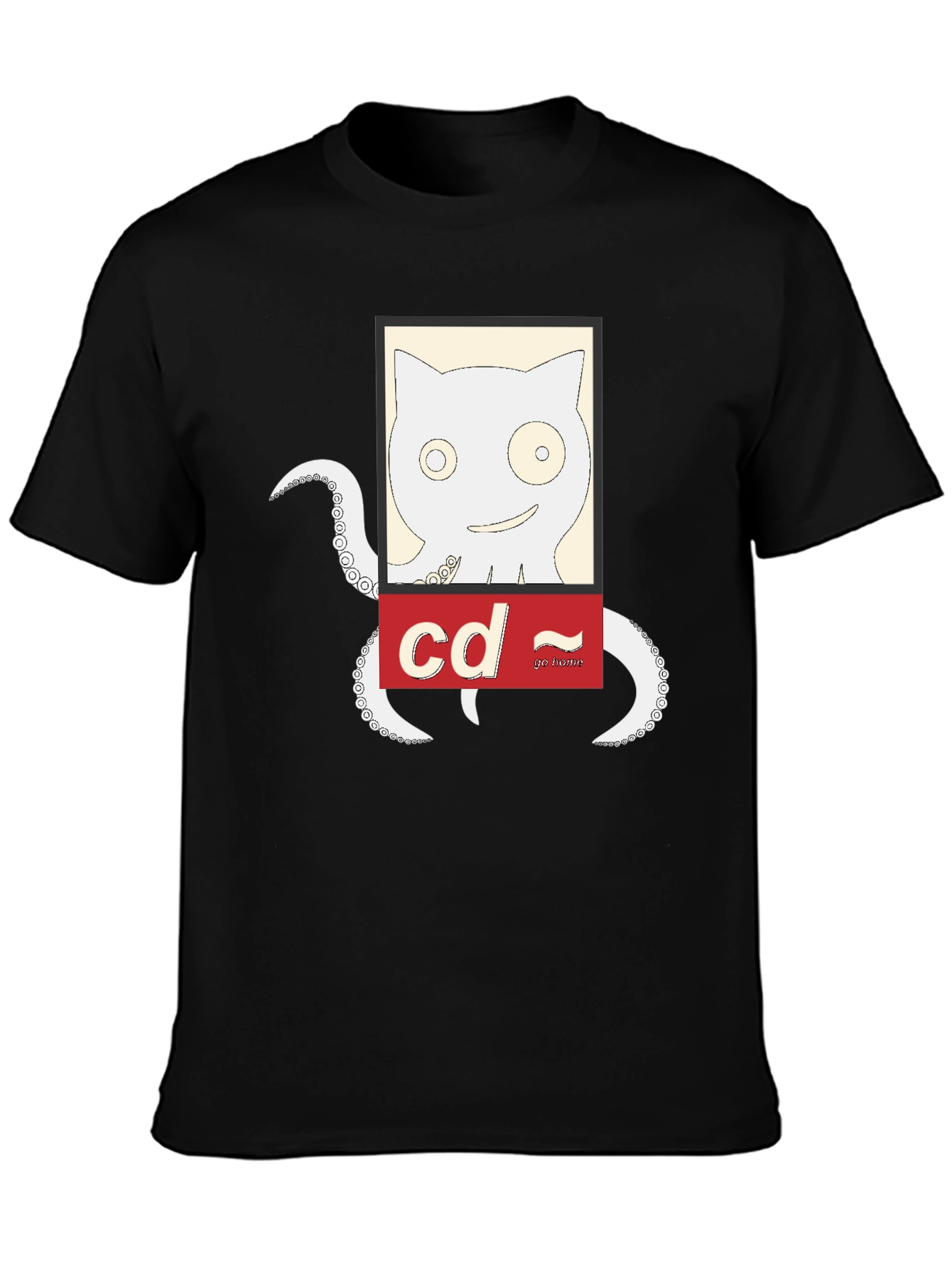 Cat-Octopus Linux Command T-Shirt