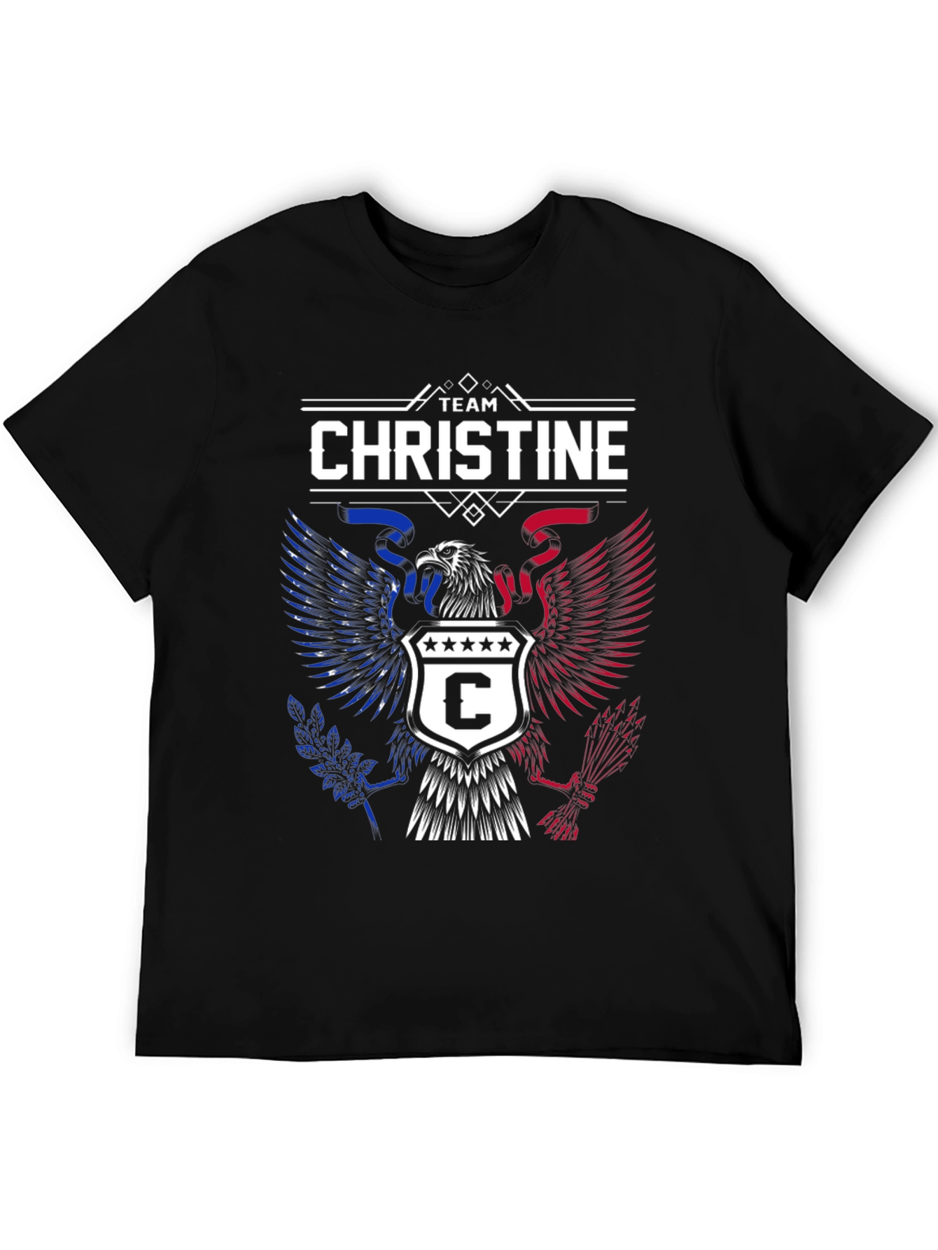 Team Christine Eagle Graphic Tee - Patriotic Design
