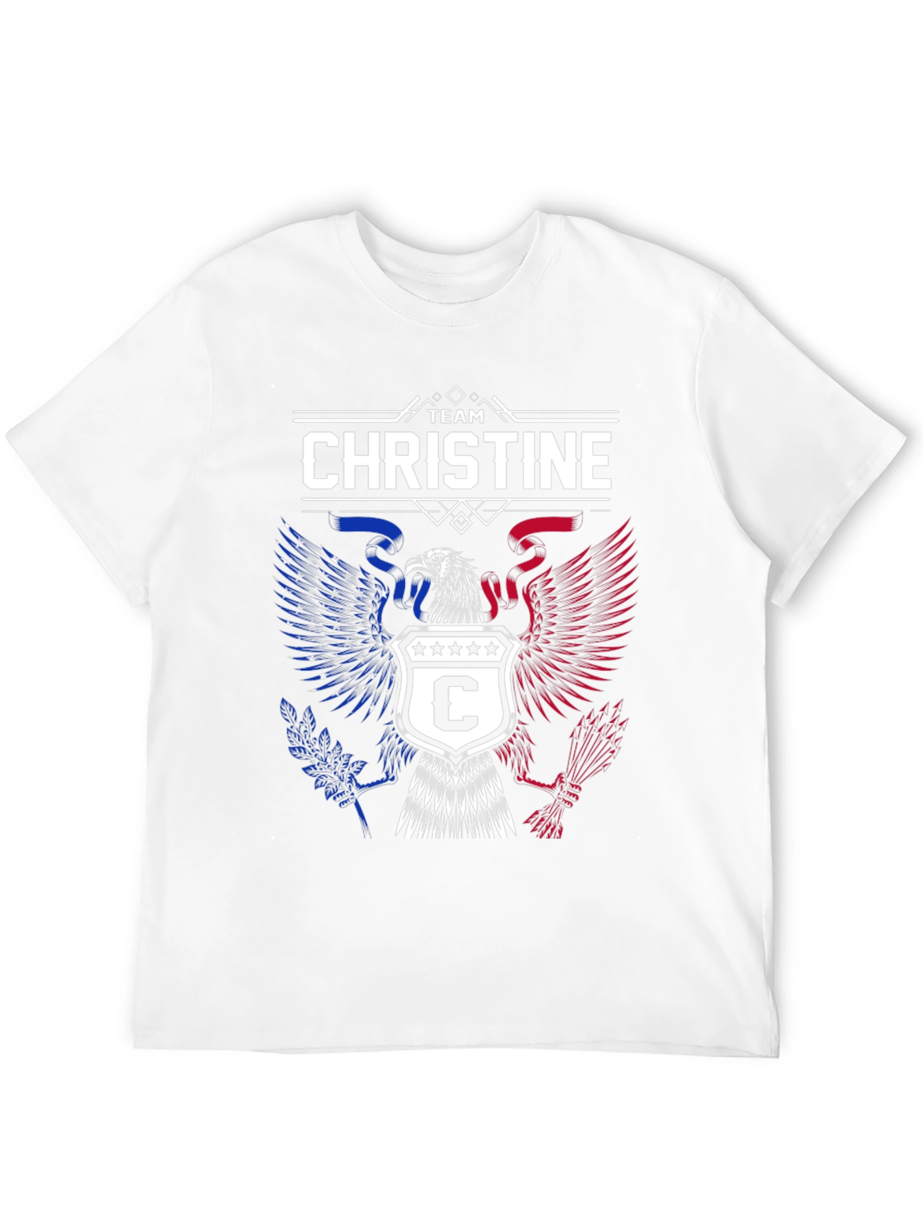 Team Christine Eagle Graphic Tee - Patriotic Design