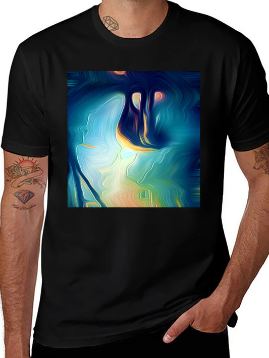 Abstract Art Tee: Vivid Design Soft Cotton Classic Fit