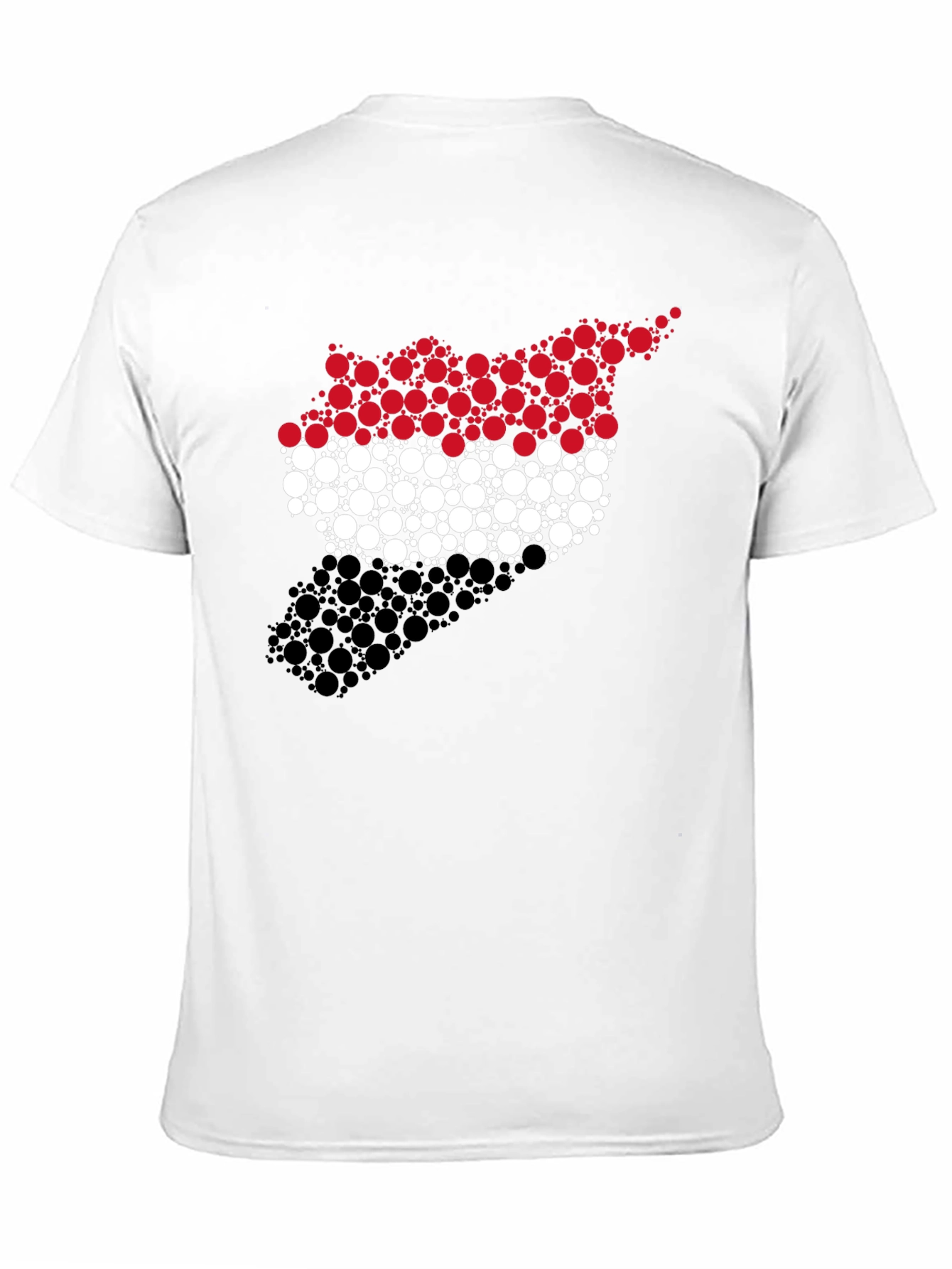 Indonesia Flag Circle Pattern Black T-Shirt