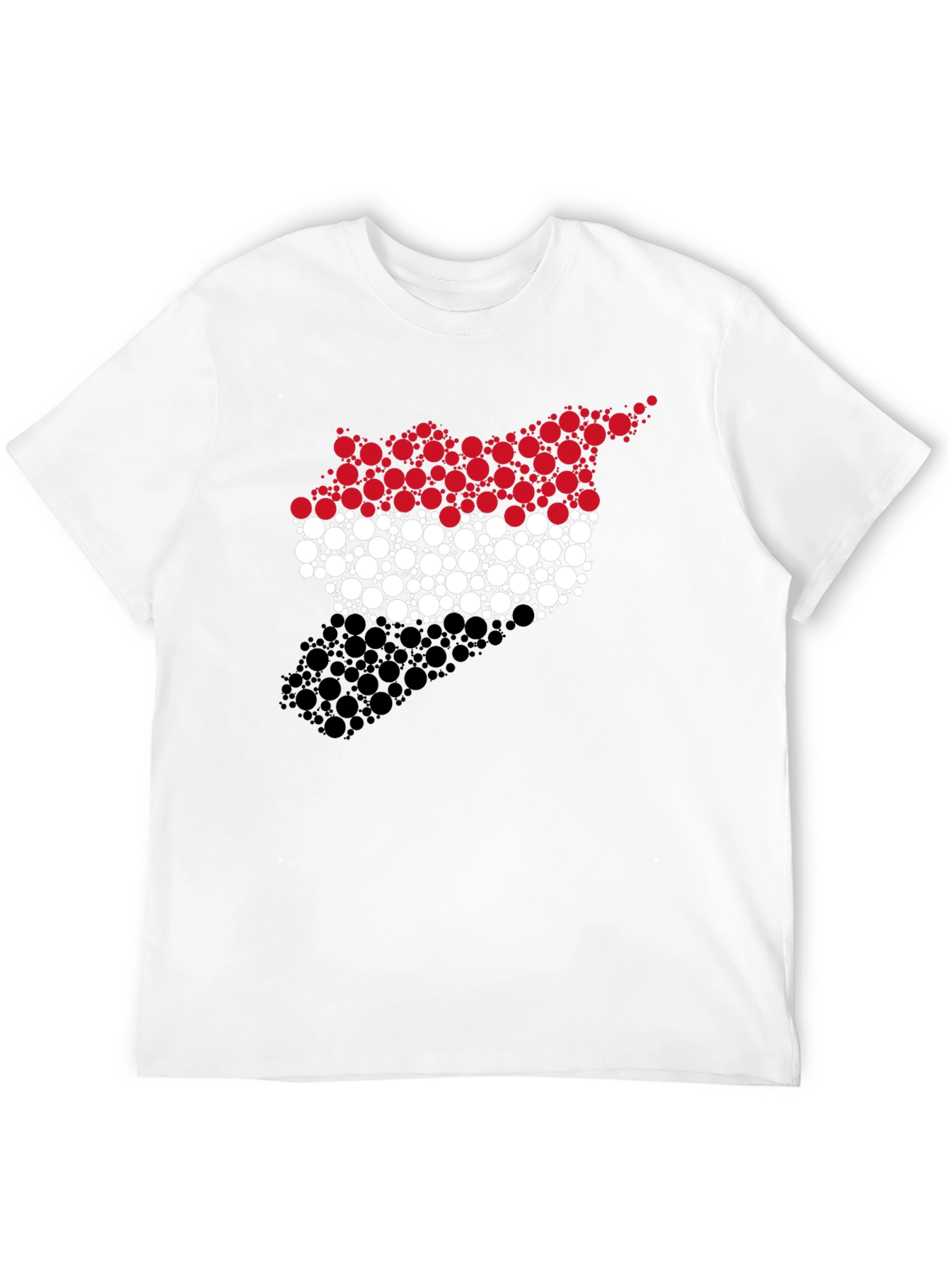 Indonesia Flag Circle Pattern Black T-Shirt
