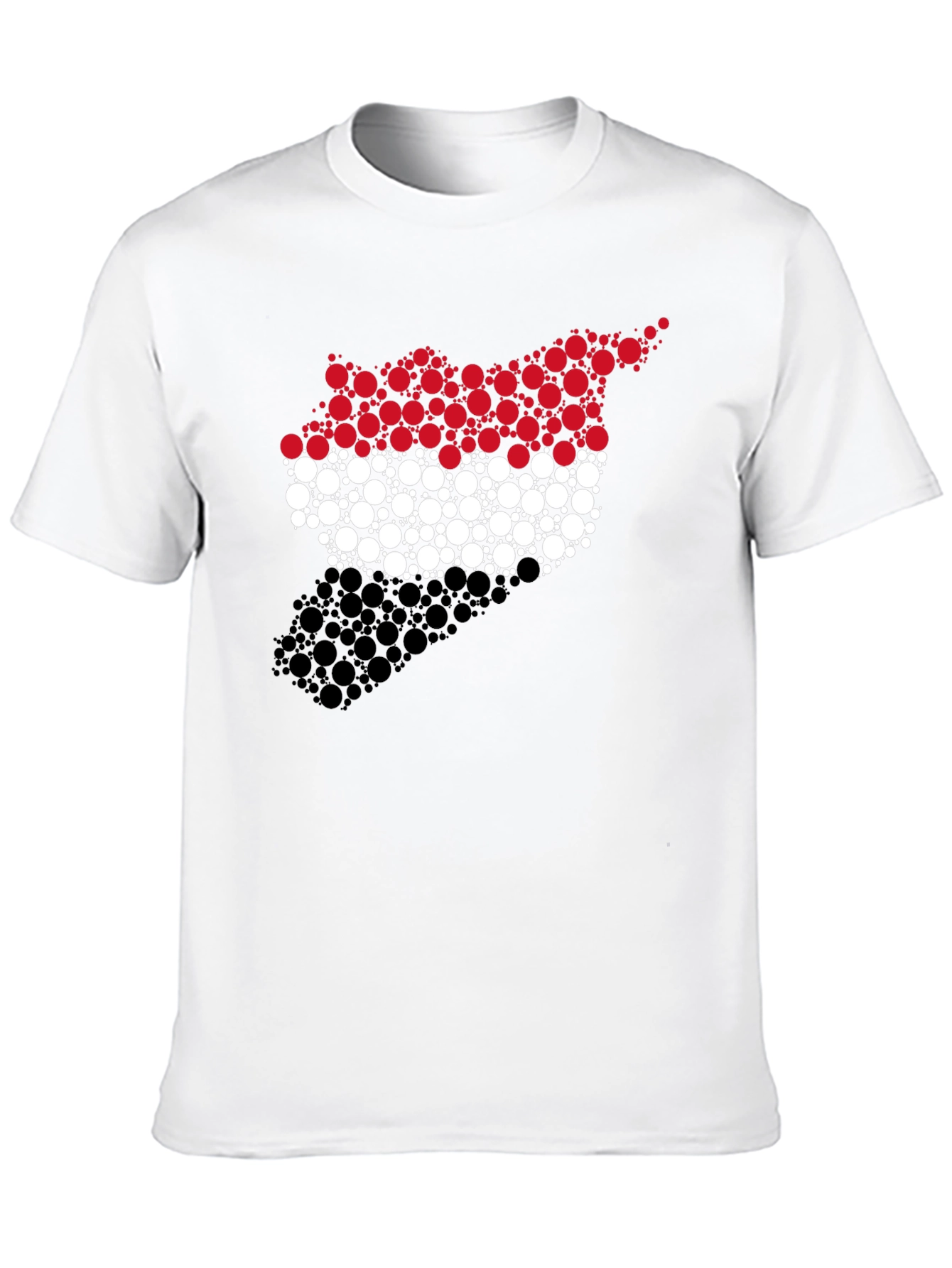 Indonesia Flag Circle Pattern Black T-Shirt