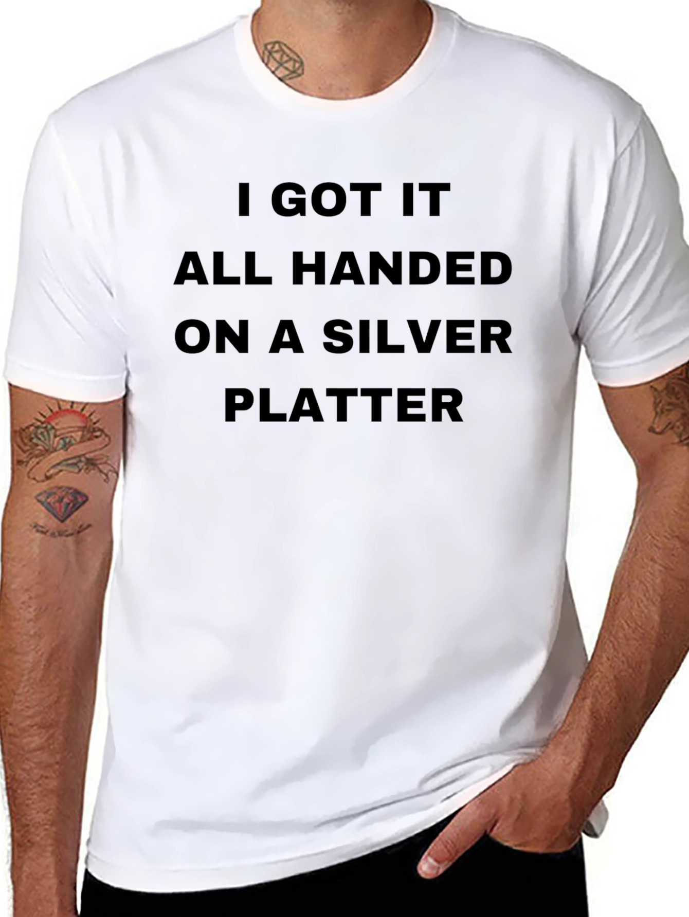 I Got It On A Silver Platter Black T-Shirt