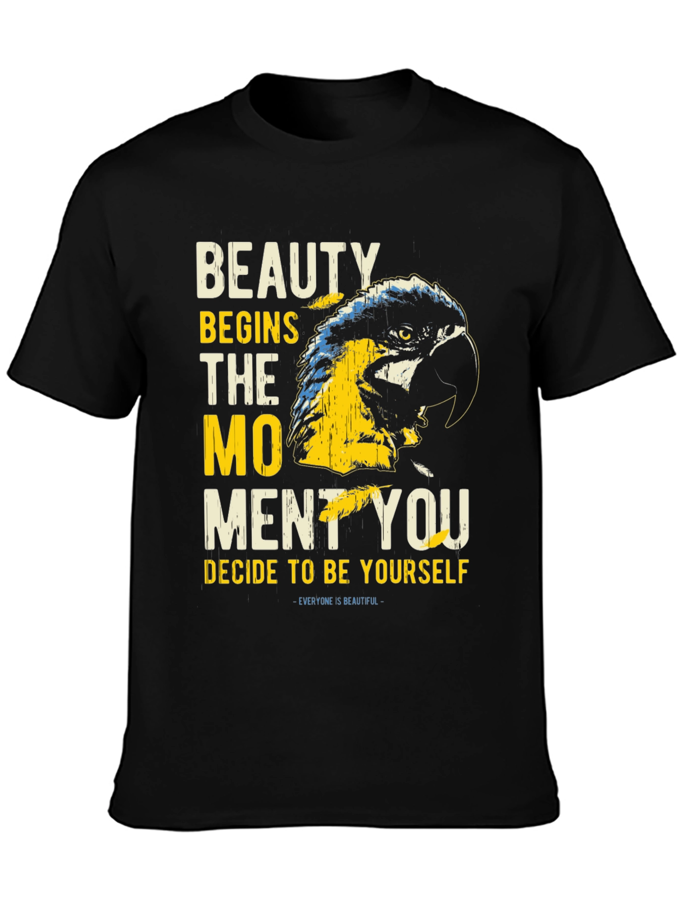 Beauty Parrot Graphic Tee - Be Yourself T-Shirt