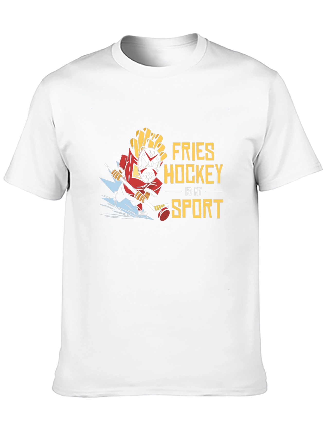 Fries Hockey Is My Sport Black T-Shirt