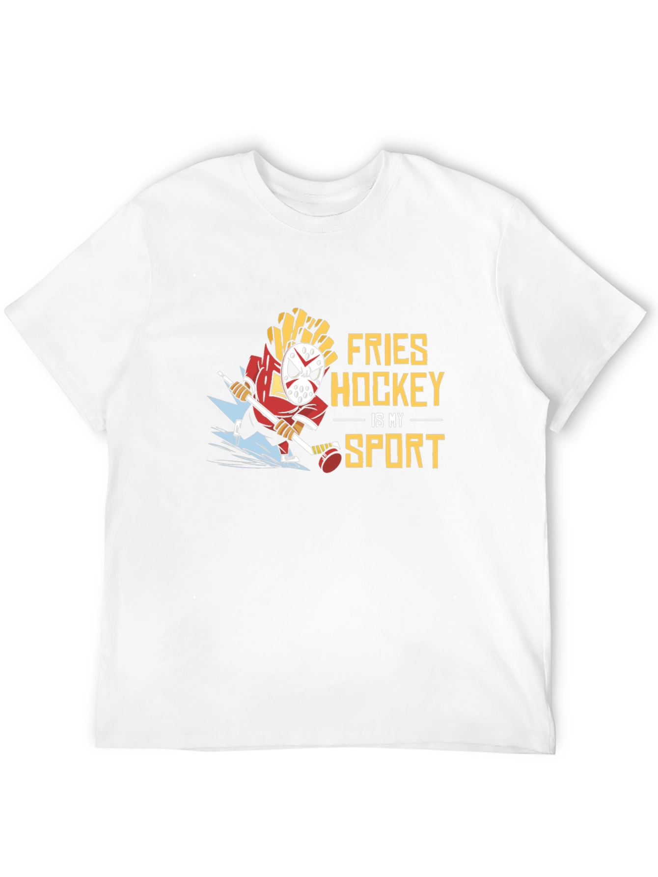 Fries Hockey Is My Sport Black T-Shirt