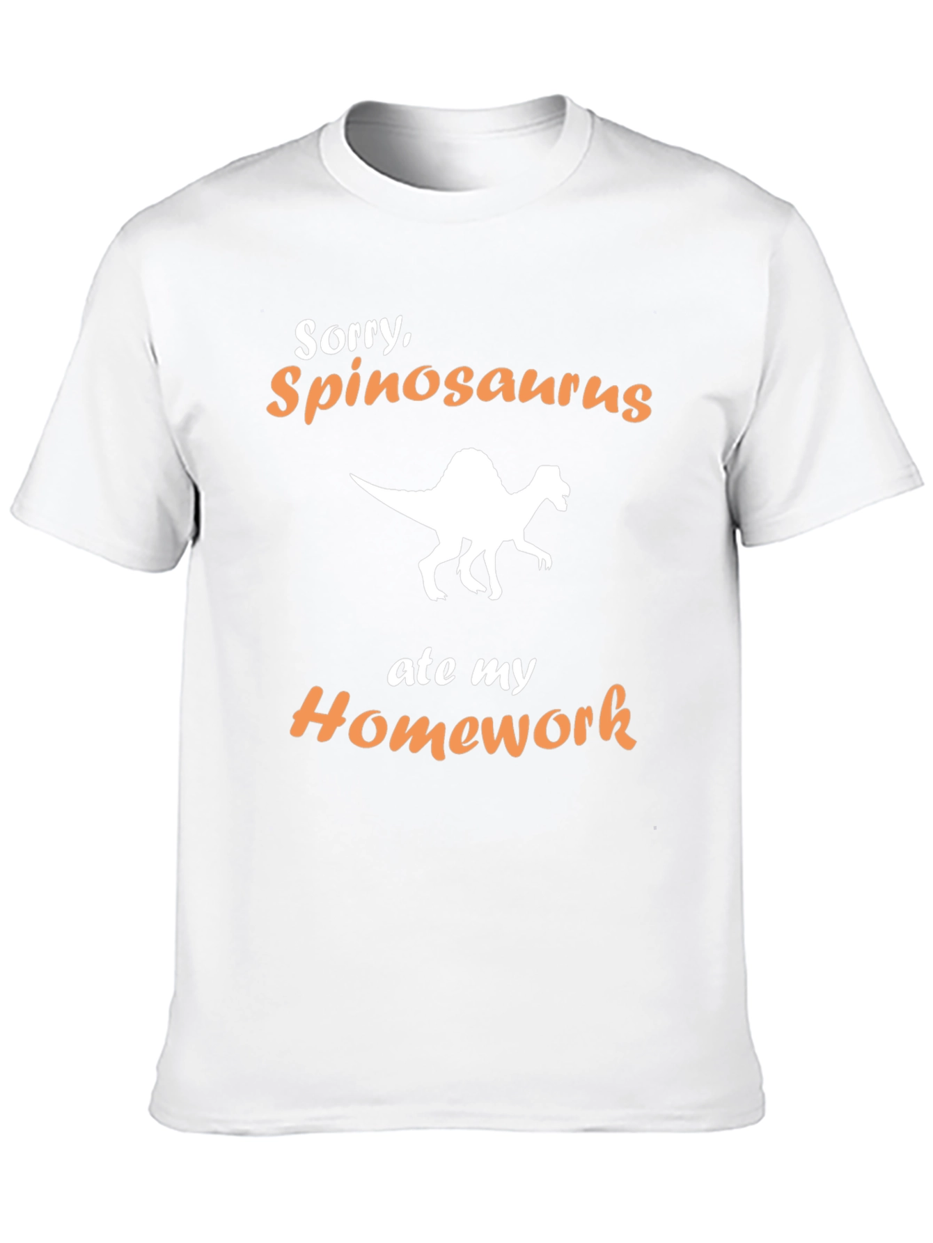 Funny Spinosaurus Ate My Homework Black T-Shirt