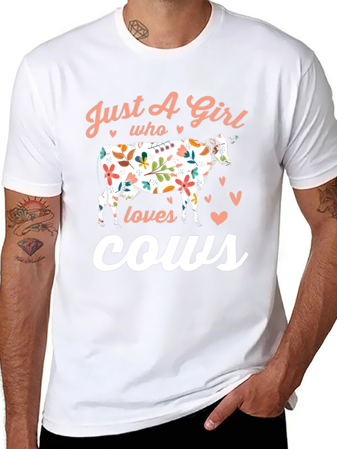 Just A Girl Who Loves Cows Graphic Tee