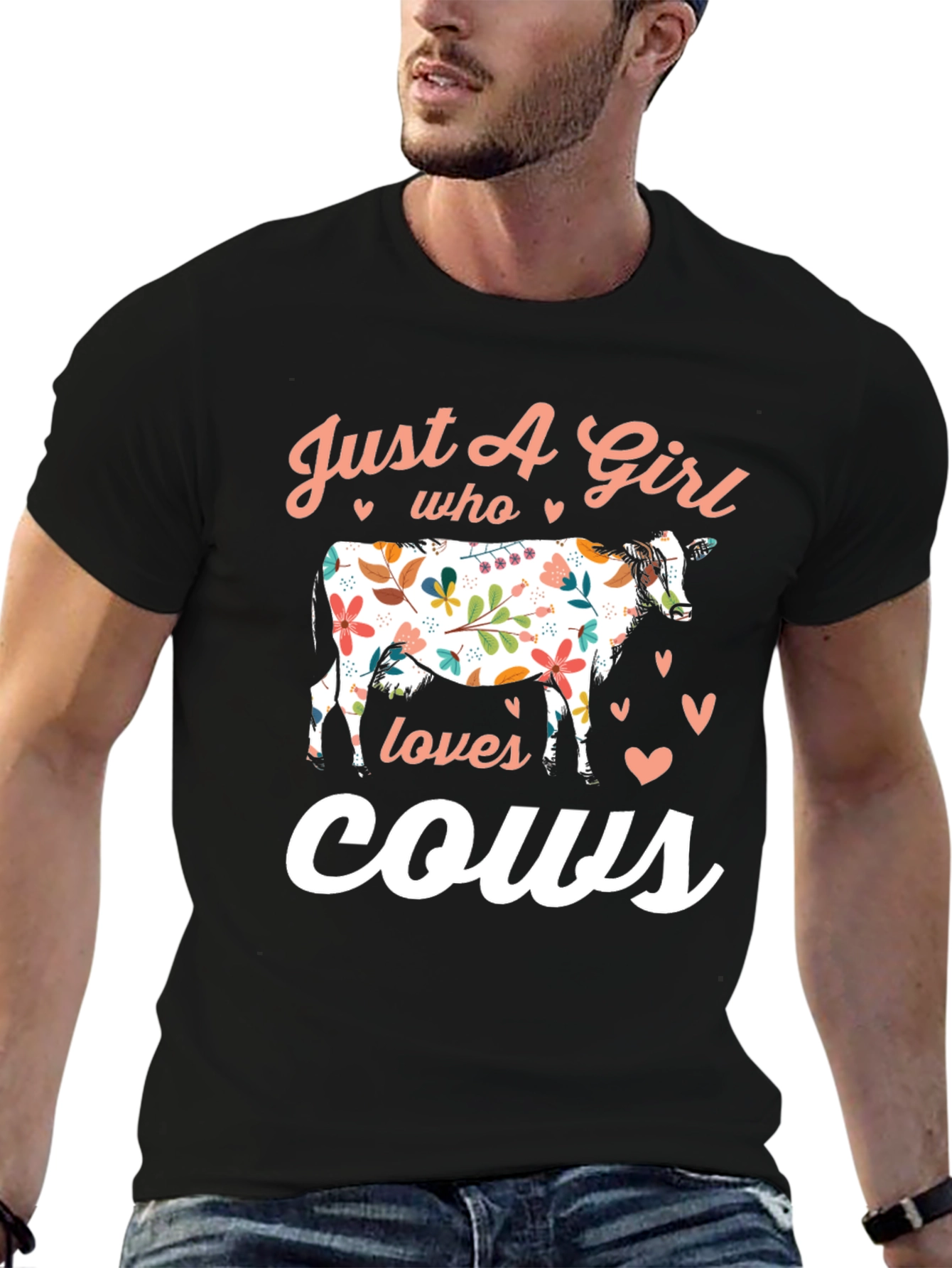 Just A Girl Who Loves Cows Graphic Tee