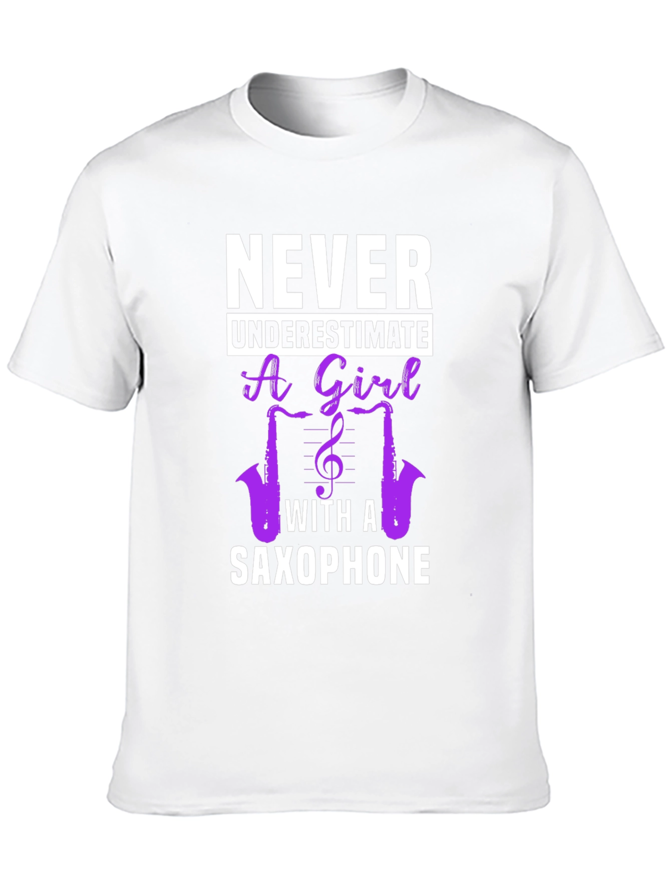 Never Underestimate Saxophone Girl T-Shirt