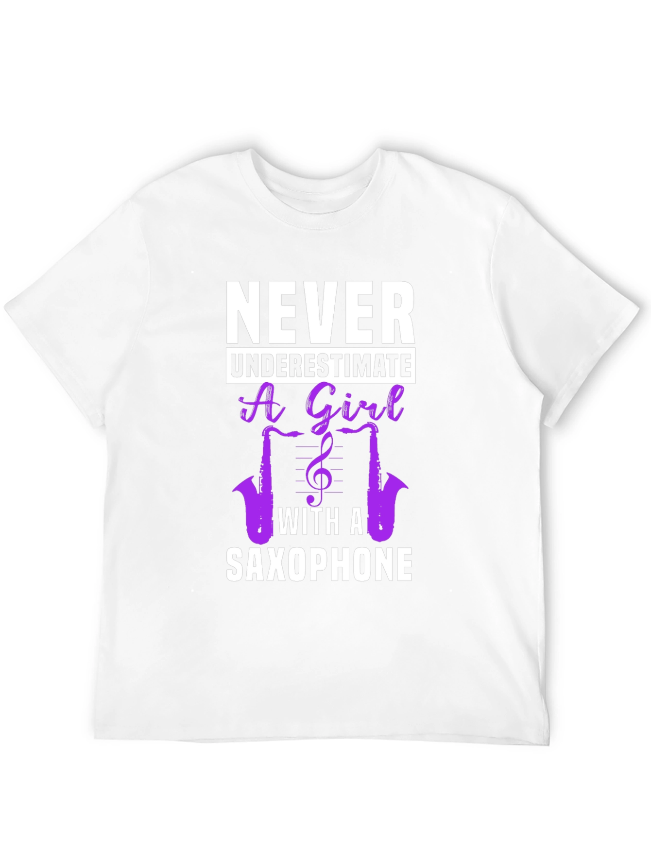 Never Underestimate Saxophone Girl T-Shirt