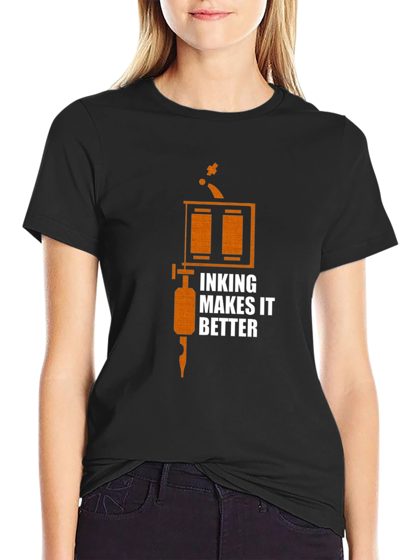 Inking Makes It Better Black Graphic Tee