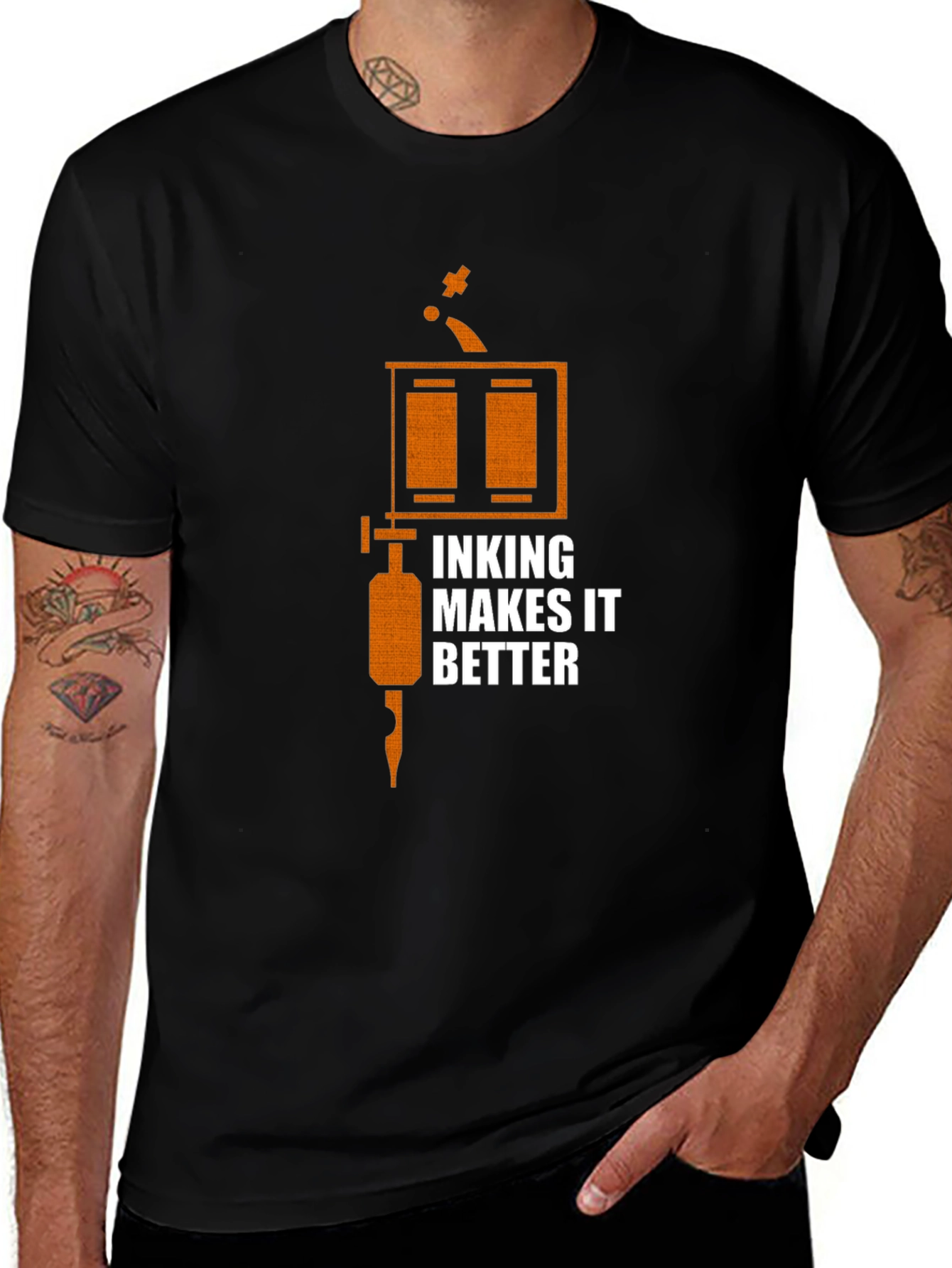 Inking Makes It Better Black Graphic Tee