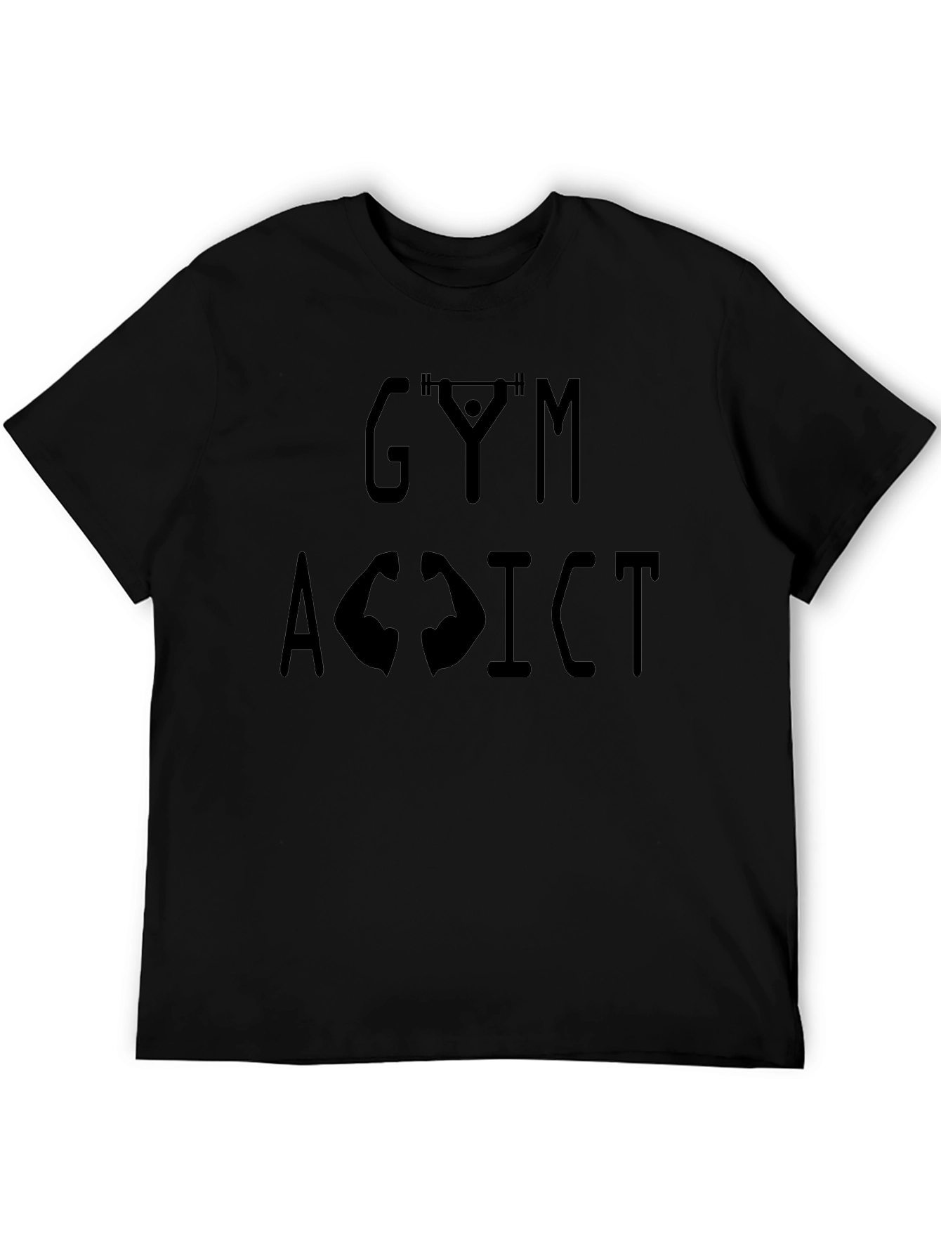 Gym Addict Graphic Tee - Black