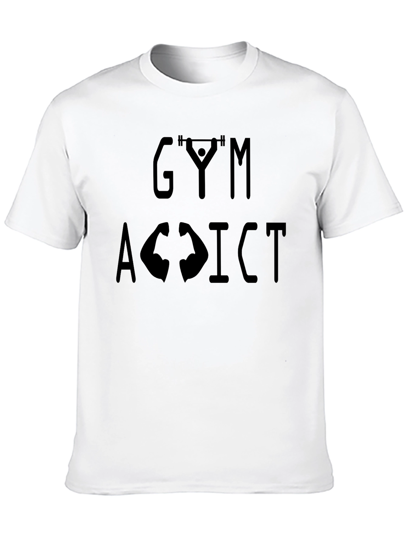 Gym Addict Graphic Tee - Black