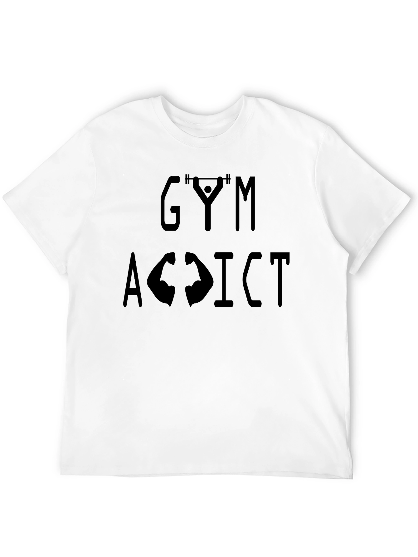 Gym Addict Graphic Tee - Black
