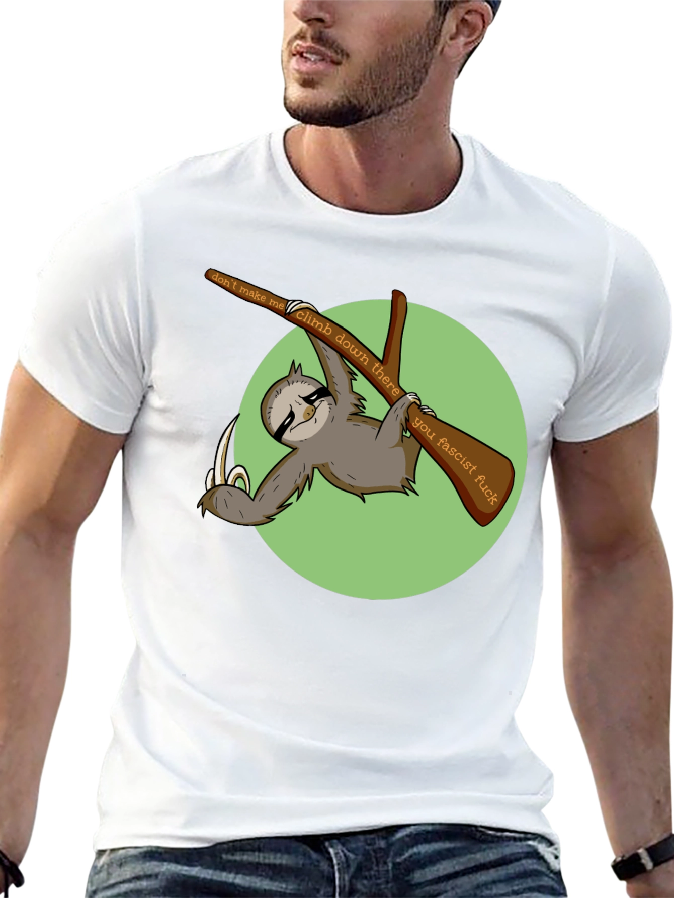 Sloth Graphic T-Shirt: Dont Make Me Climb Down