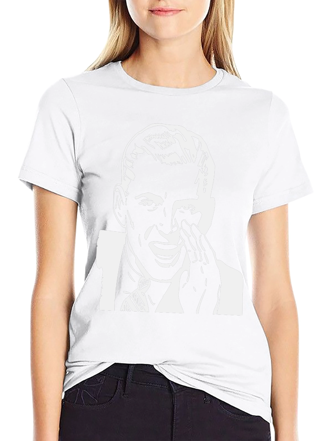 Retro Black T-Shirt with Crying Man Graphic