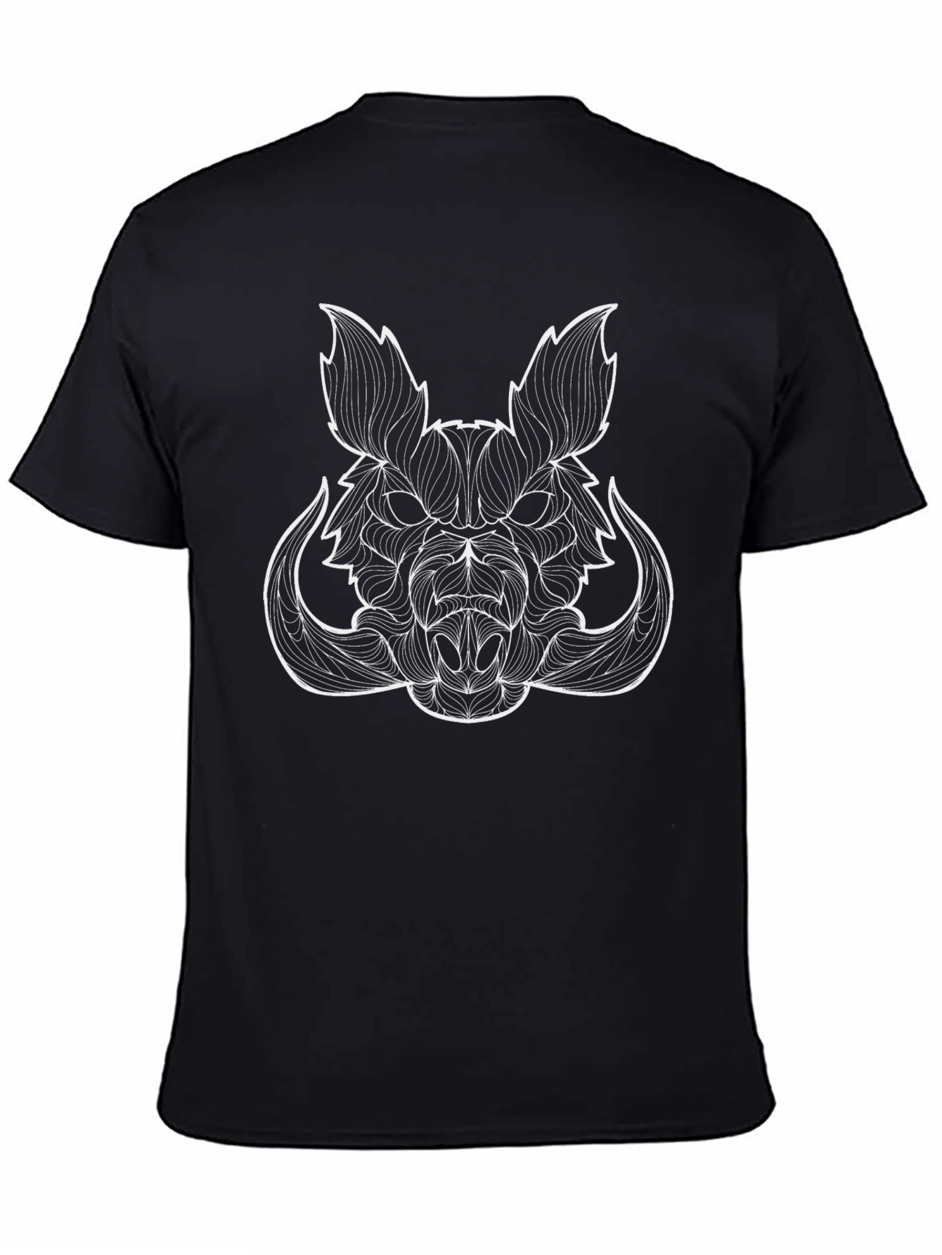 Boar Head Graphic Tee - Stylish Black T-Shirt