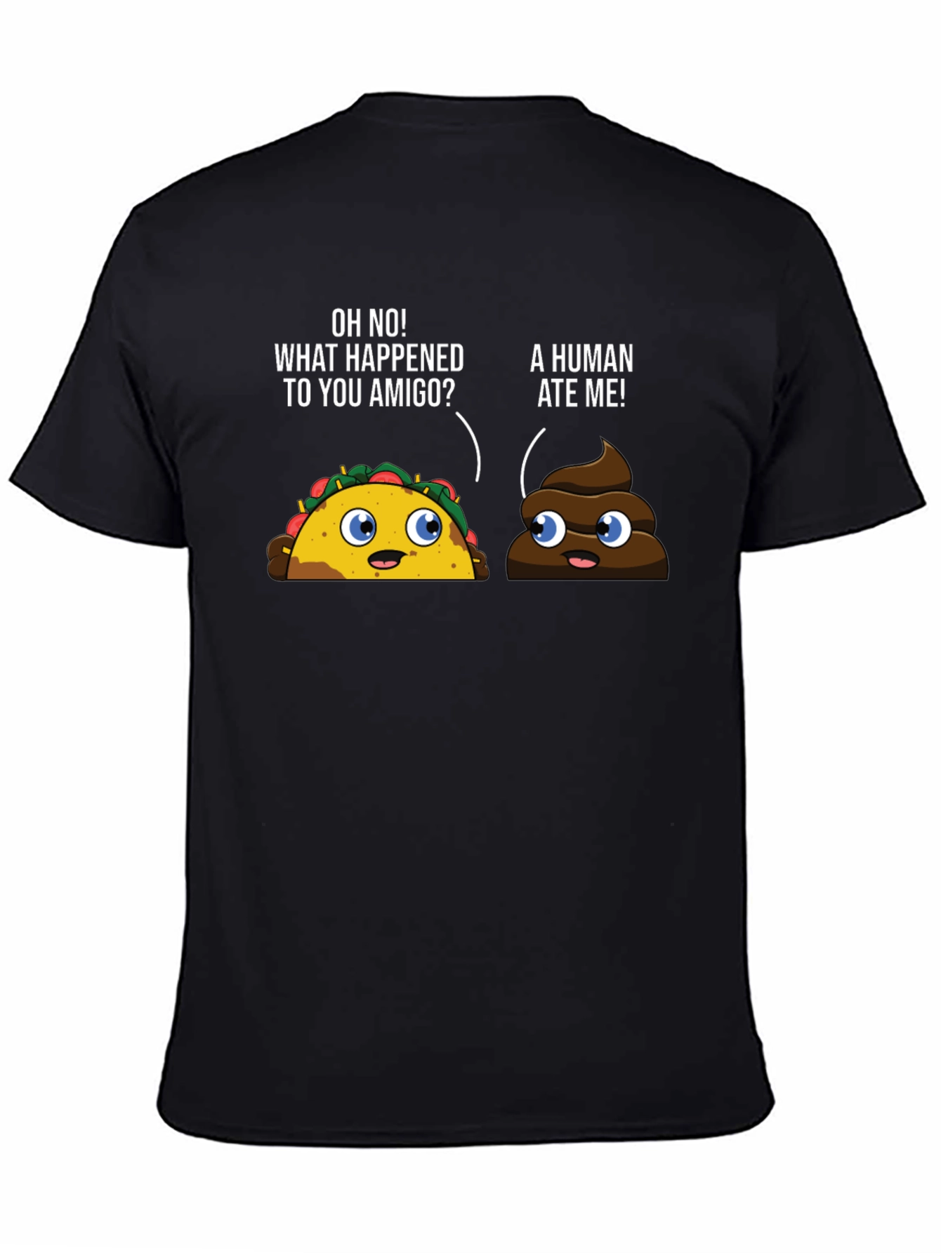 Funny Taco & Poop Humor Graphic T-Shirt