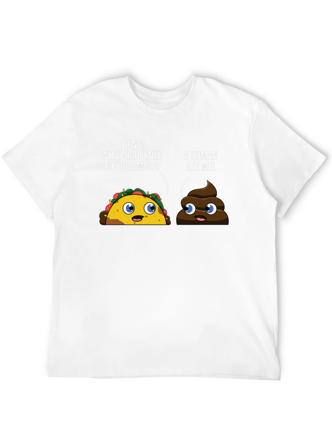 Funny Taco & Poop Humor Graphic T-Shirt