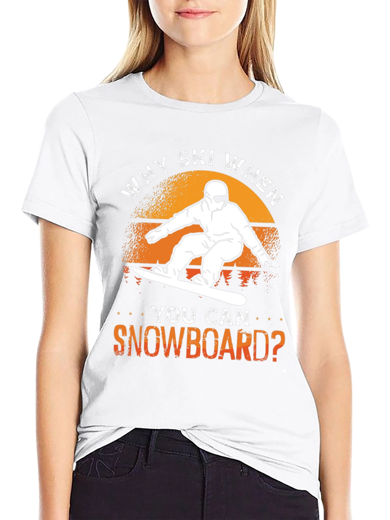 Why Ski? Snowboard T-Shirt - Unique Design