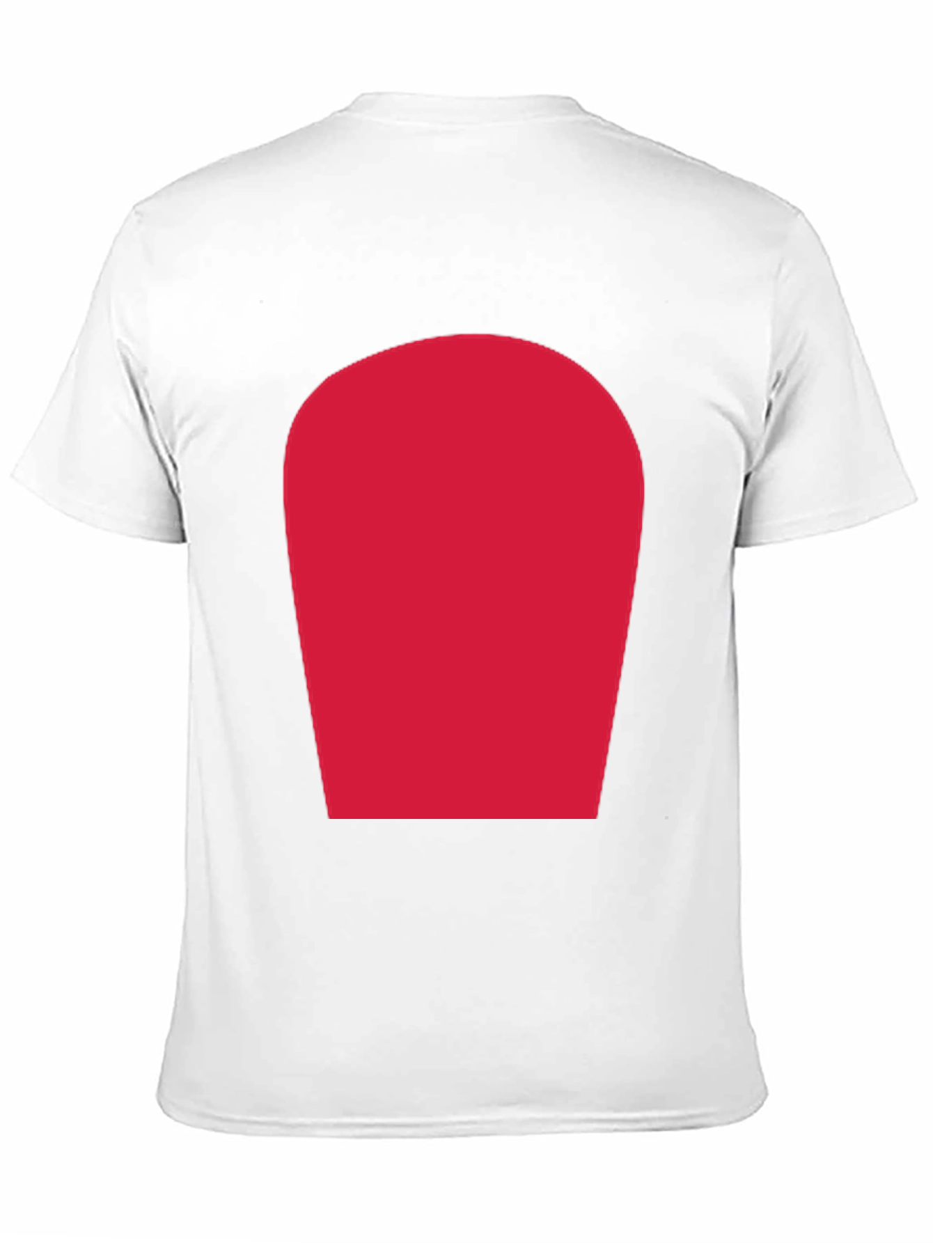Simple Black T-Shirt with Bold Red Rectangle Design