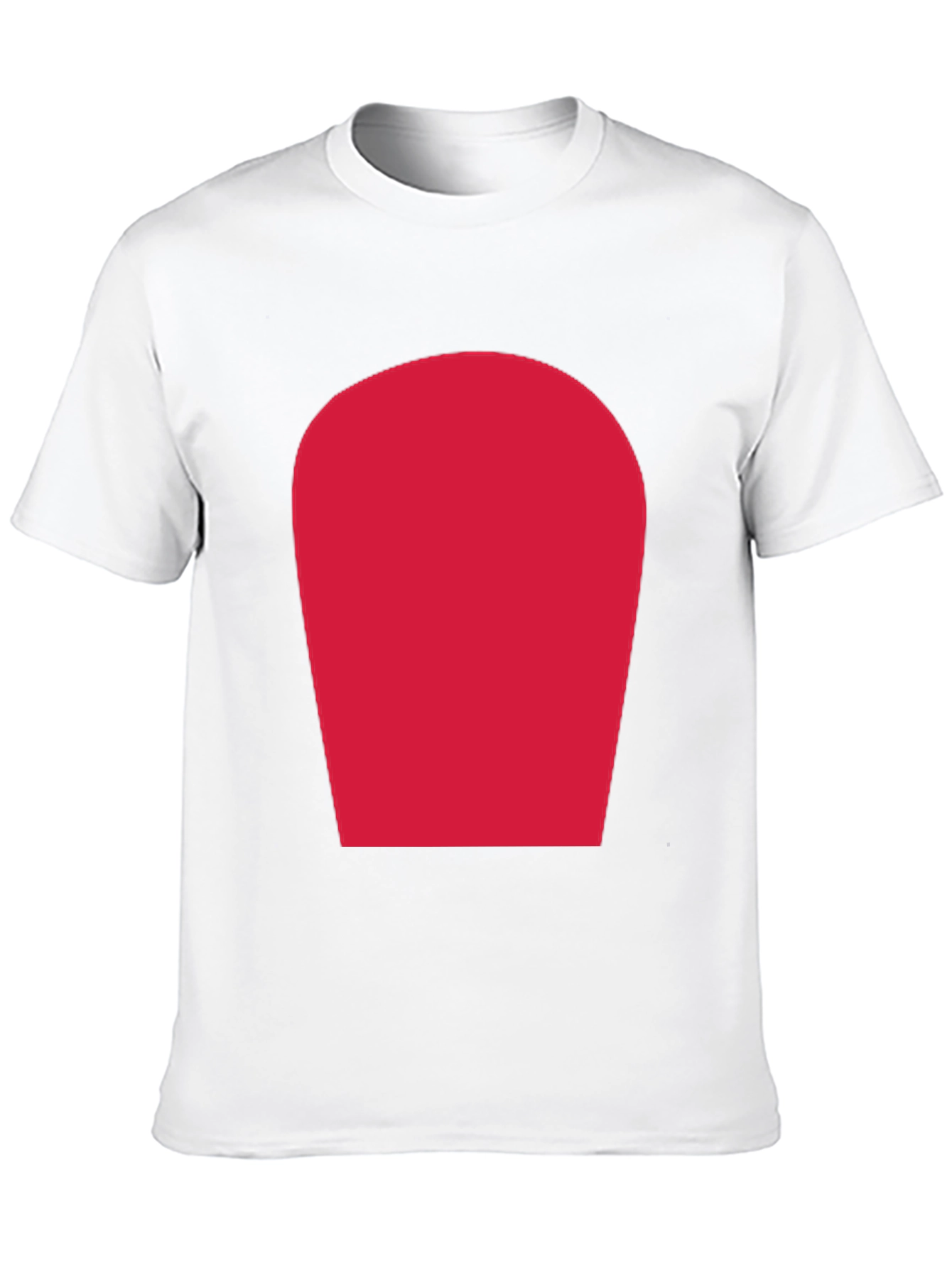 Simple Black T-Shirt with Bold Red Rectangle Design