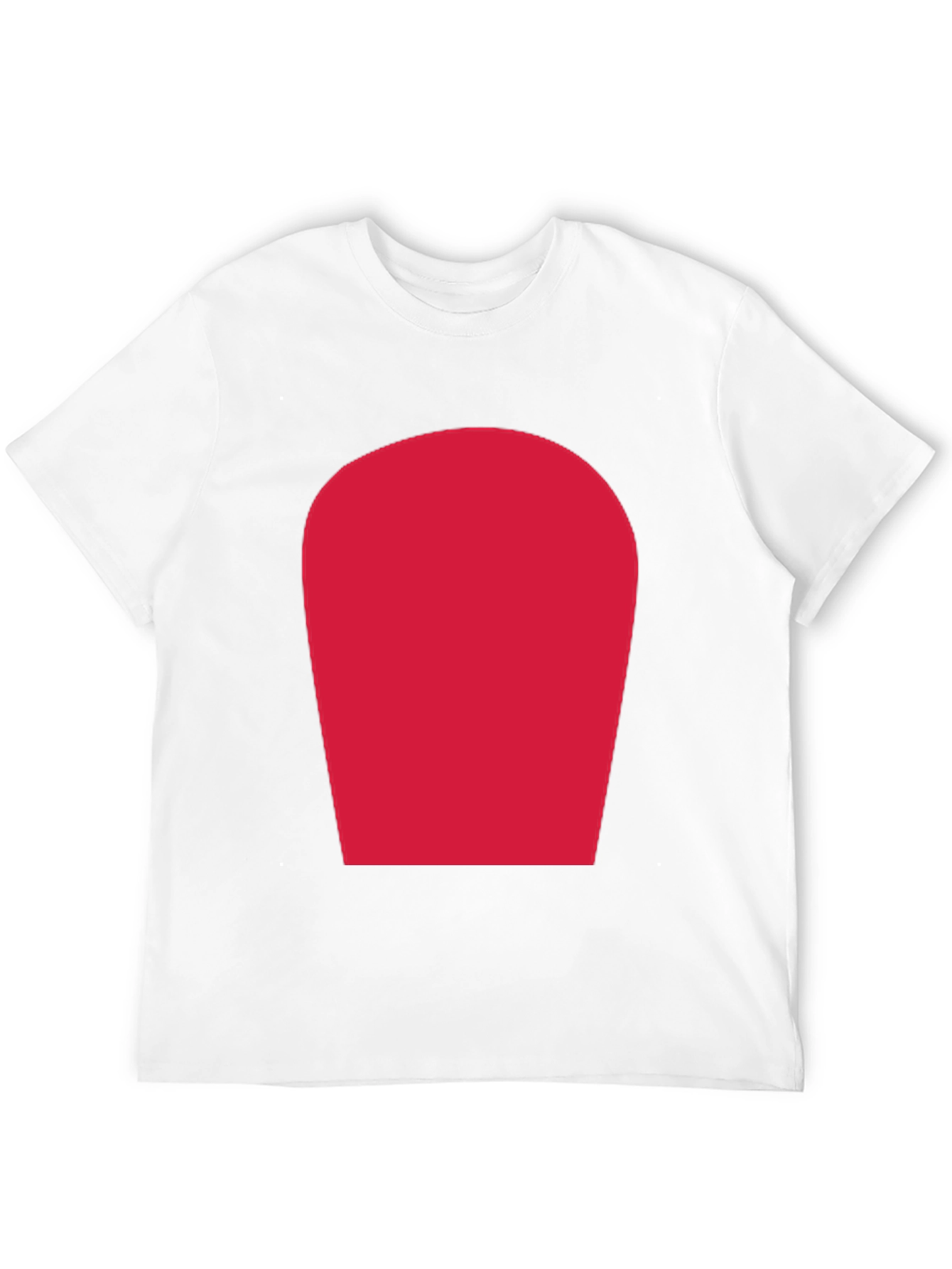 Simple Black T-Shirt with Bold Red Rectangle Design