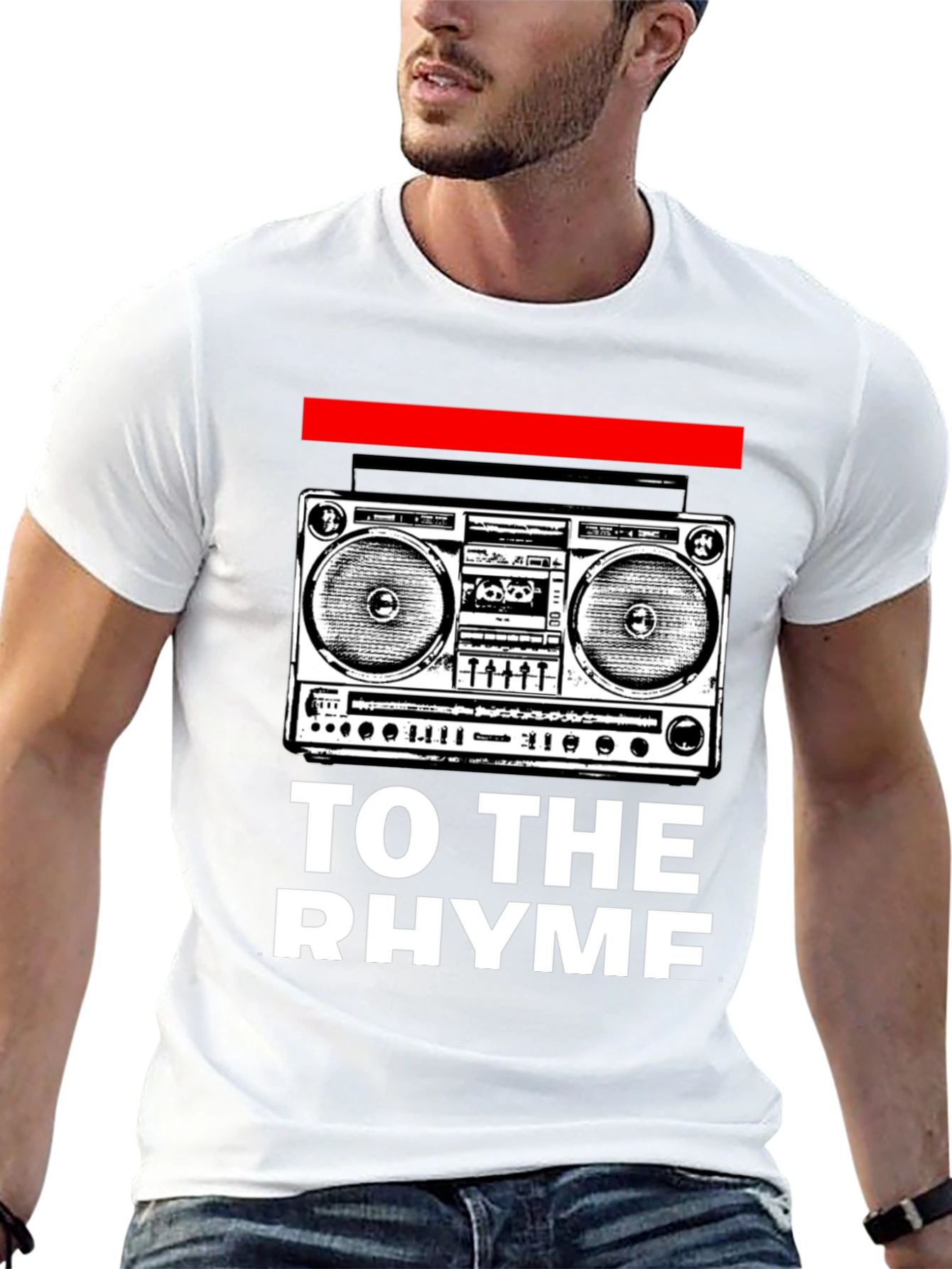 Retro Boombox Rhyme T-Shirt