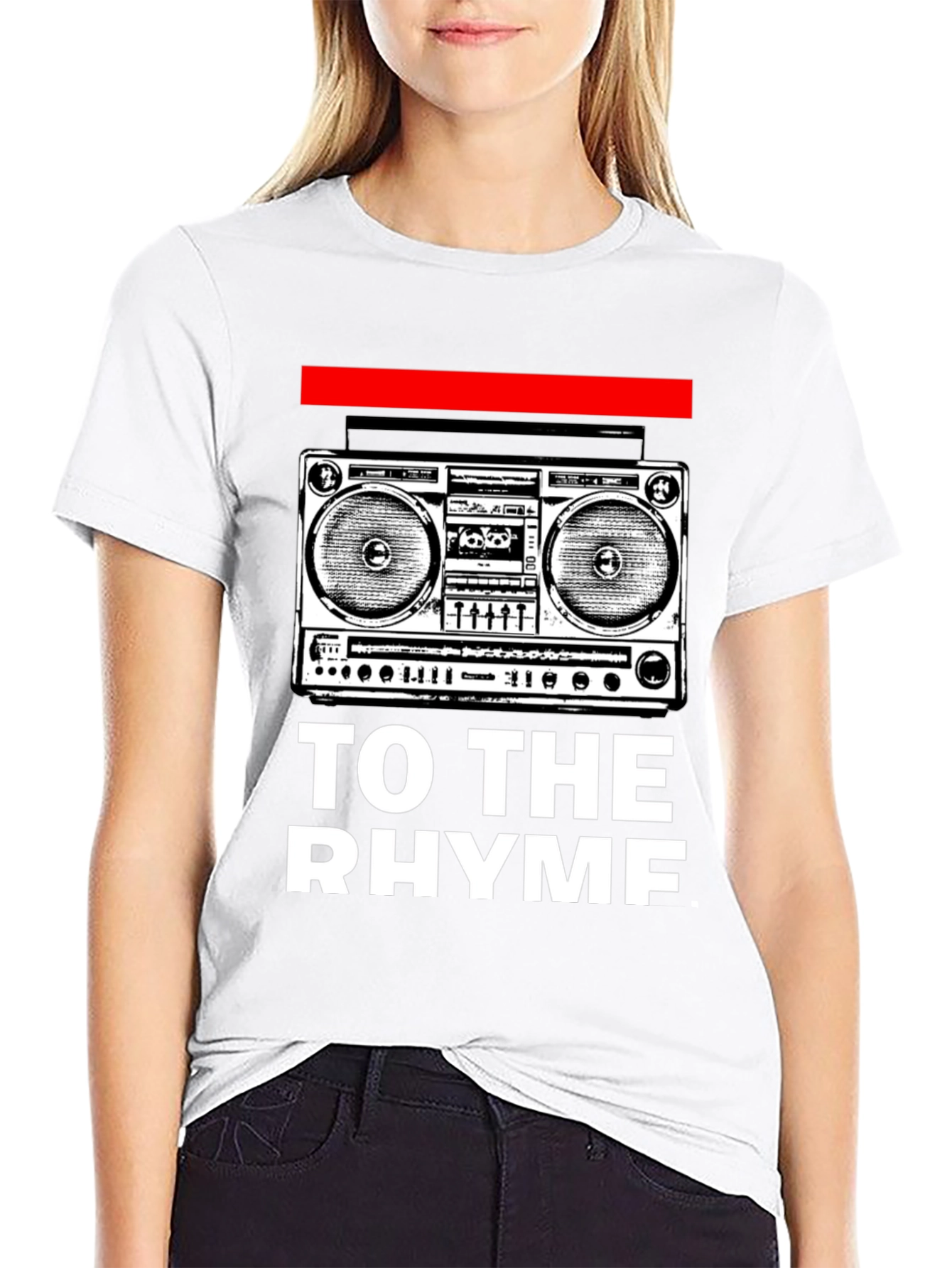 Retro Boombox Rhyme T-Shirt
