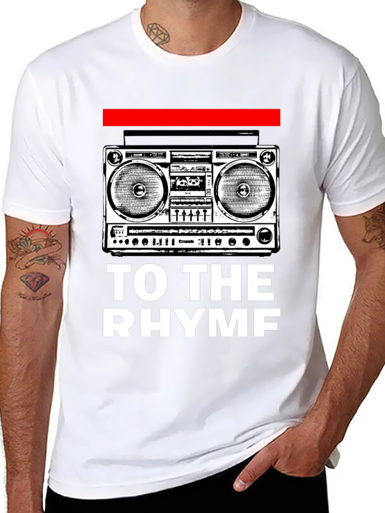 Retro Boombox Rhyme T-Shirt