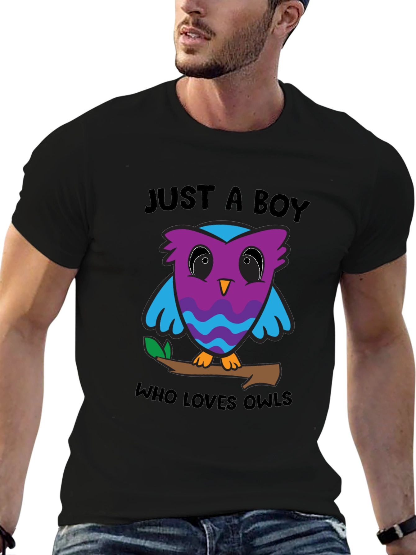 Just A Boy Who Loves Owls Graphic T-Shirt