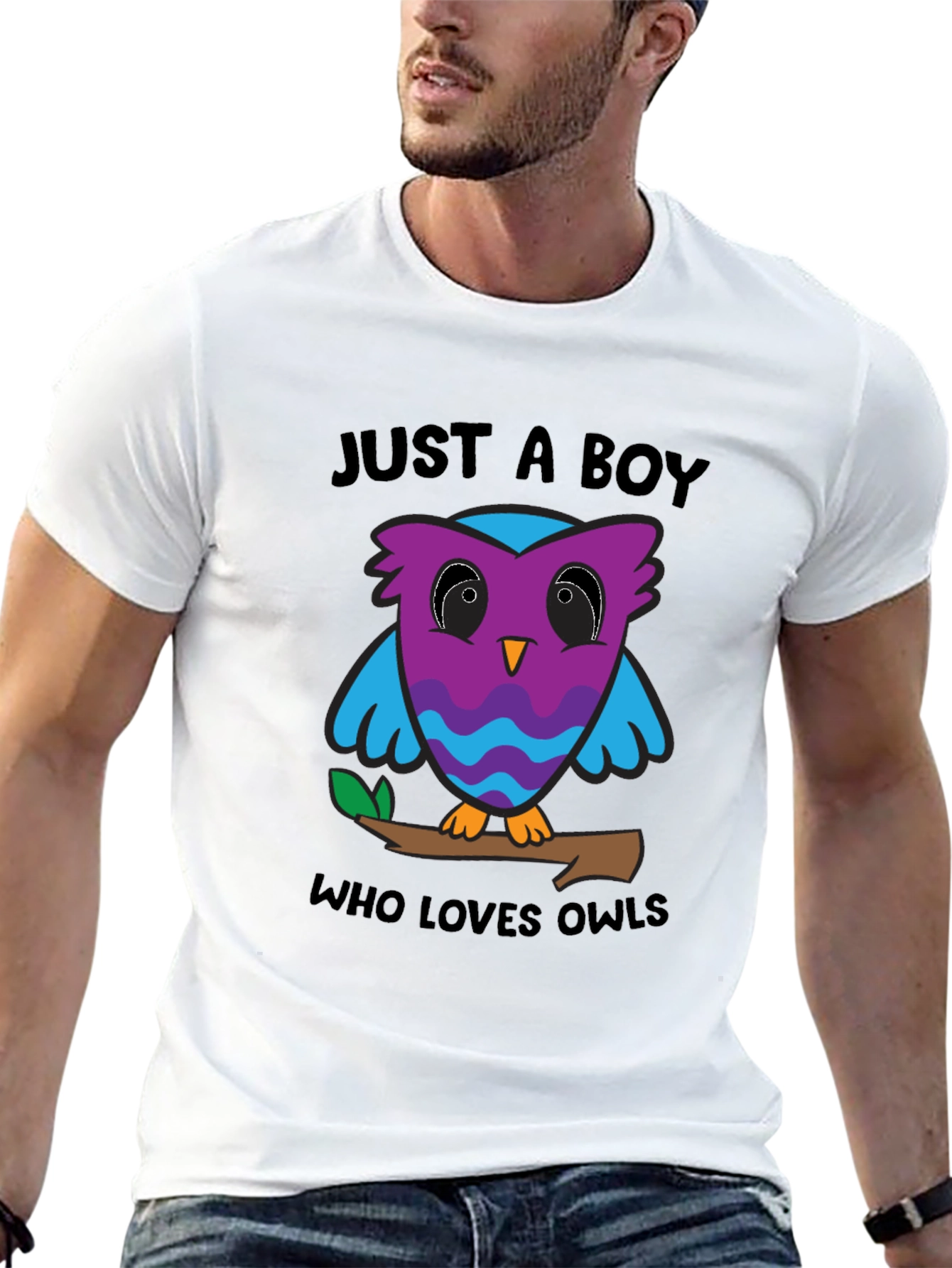 Just A Boy Who Loves Owls Graphic T-Shirt