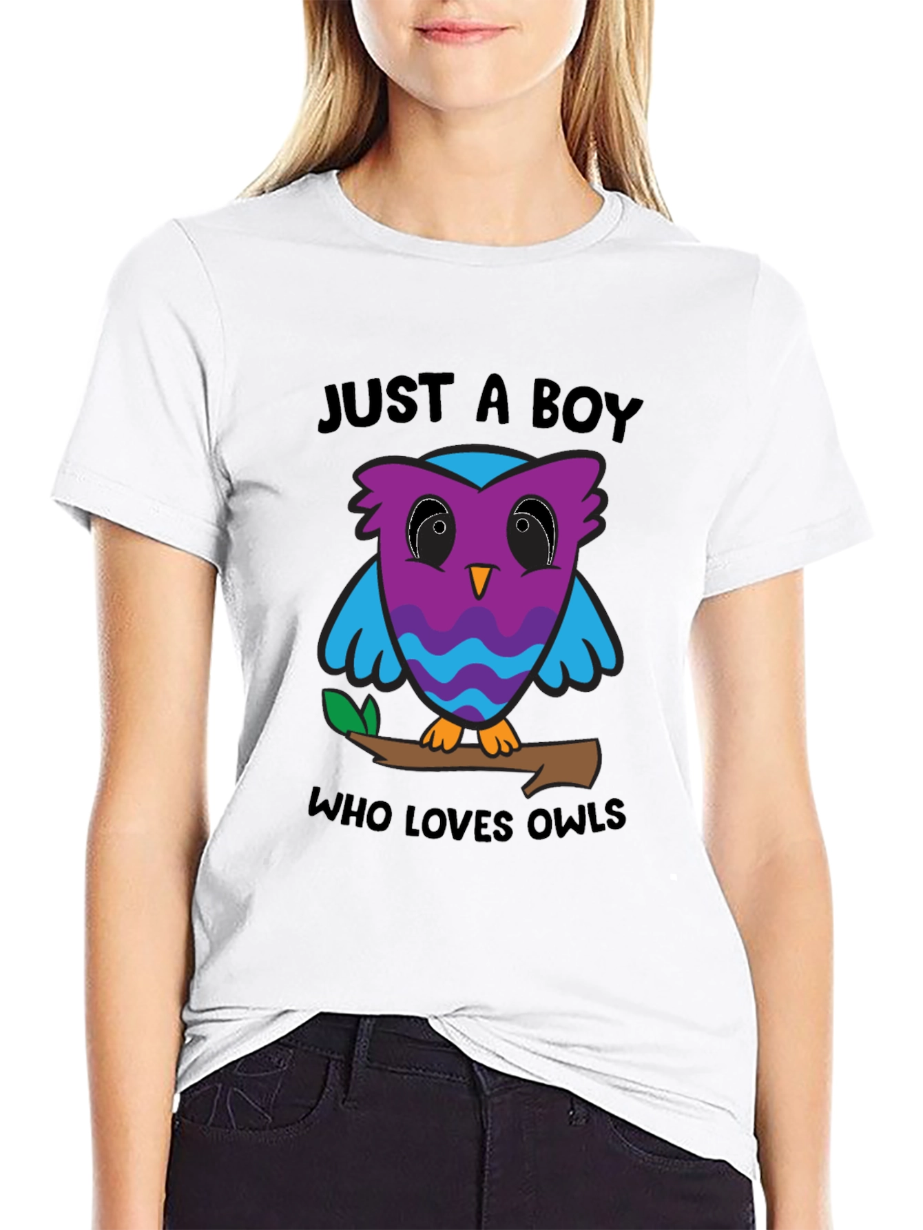 Just A Boy Who Loves Owls Graphic T-Shirt