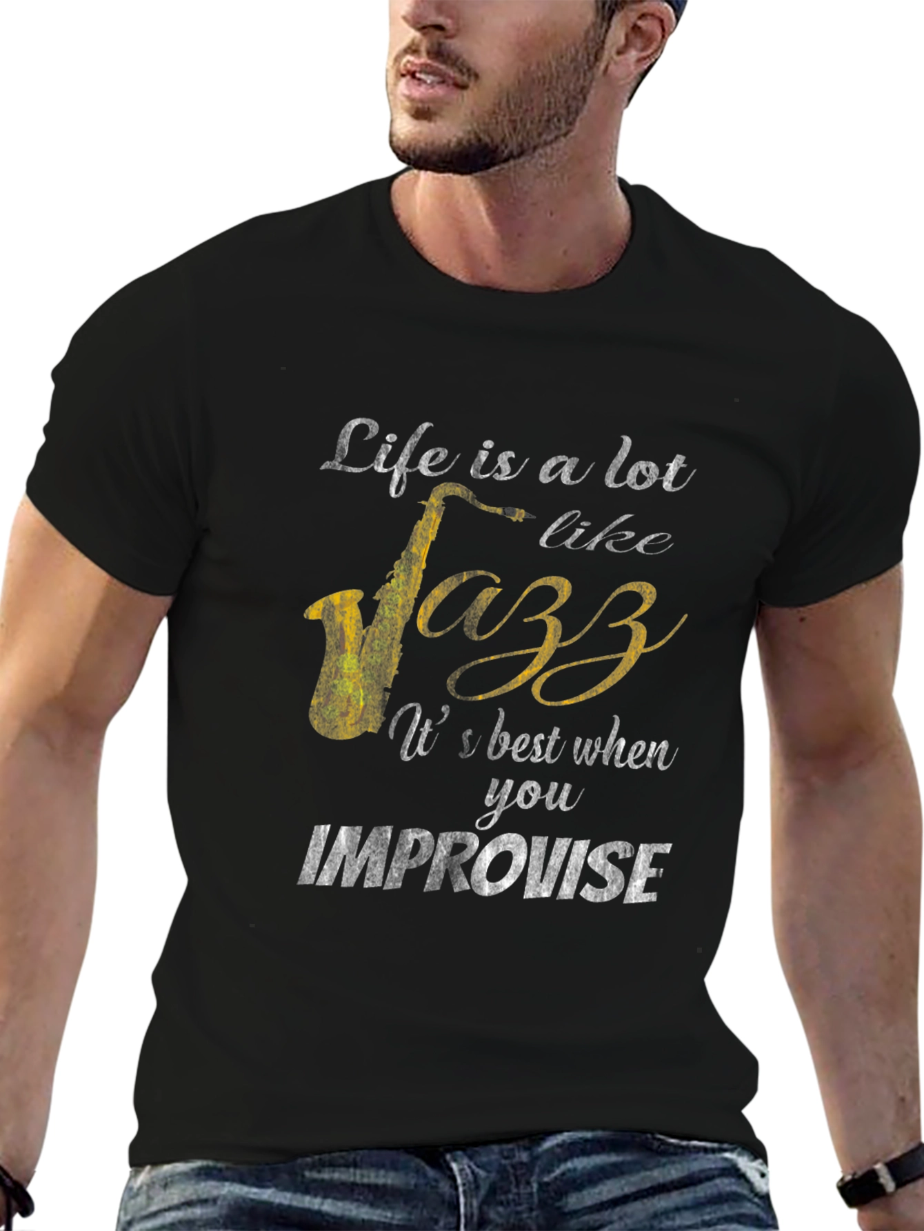 Life is Jazz Improvisation Graphic T-Shirt