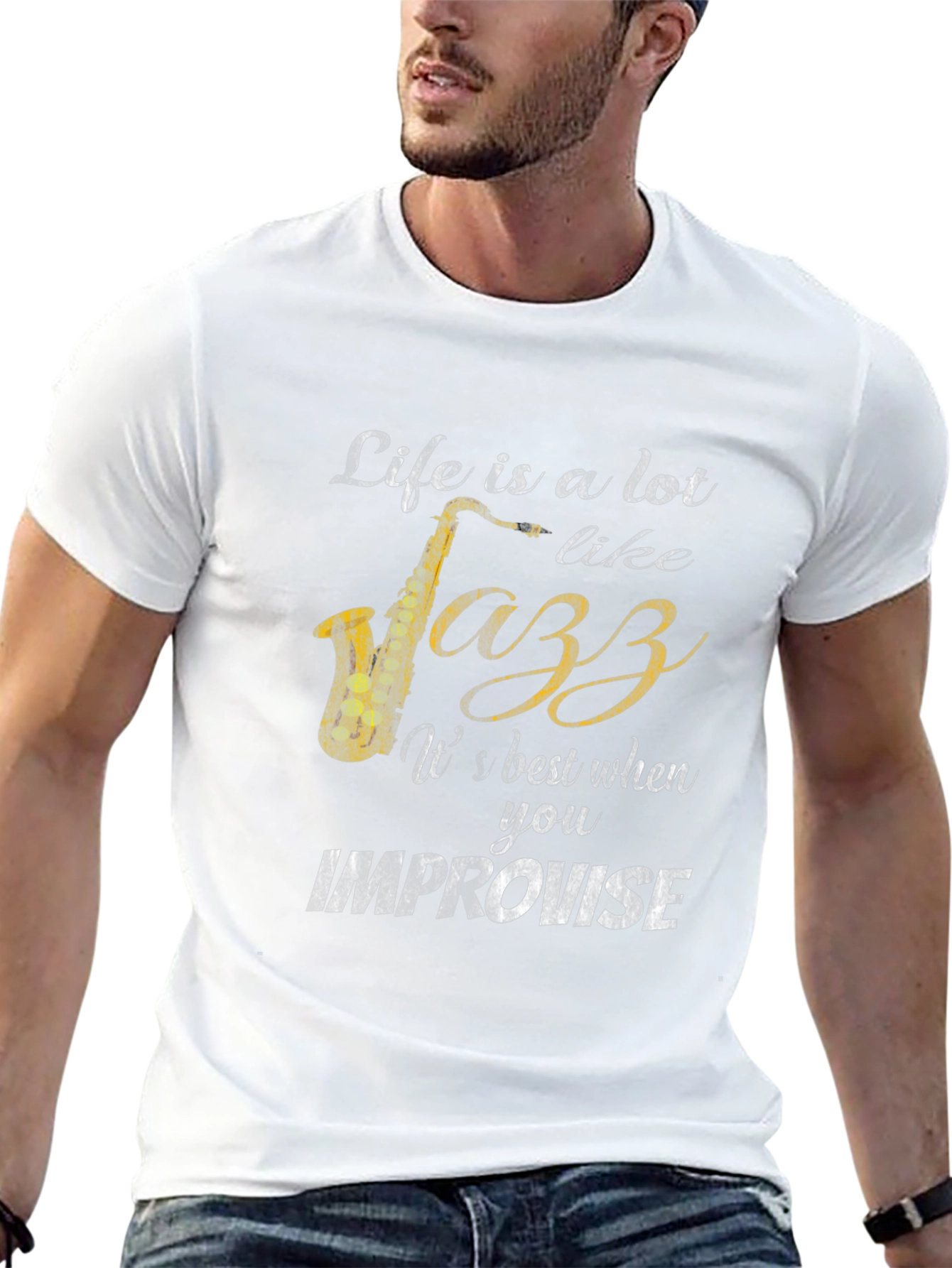 Life is Jazz Improvisation Graphic T-Shirt