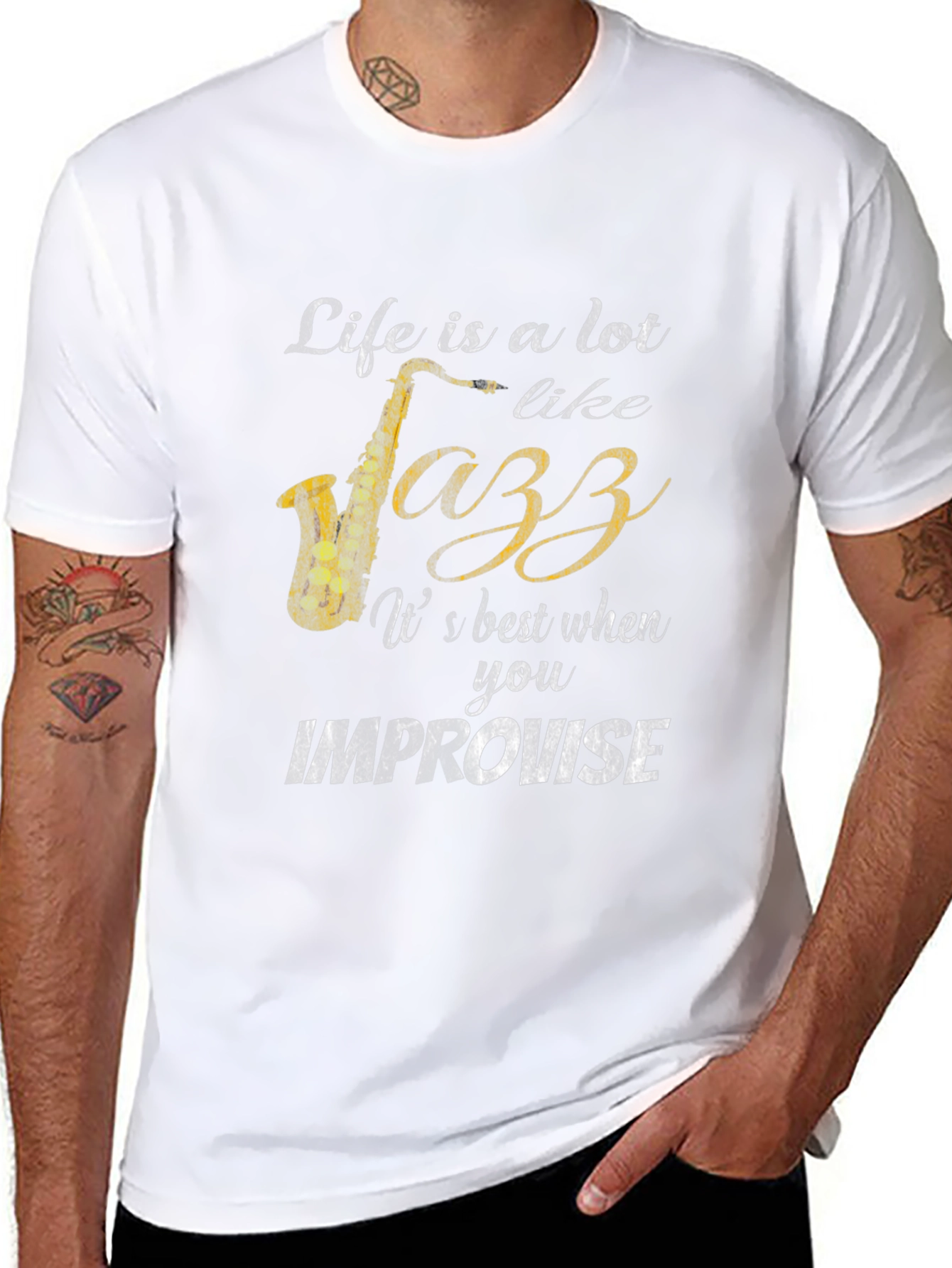 Life is Jazz Improvisation Graphic T-Shirt