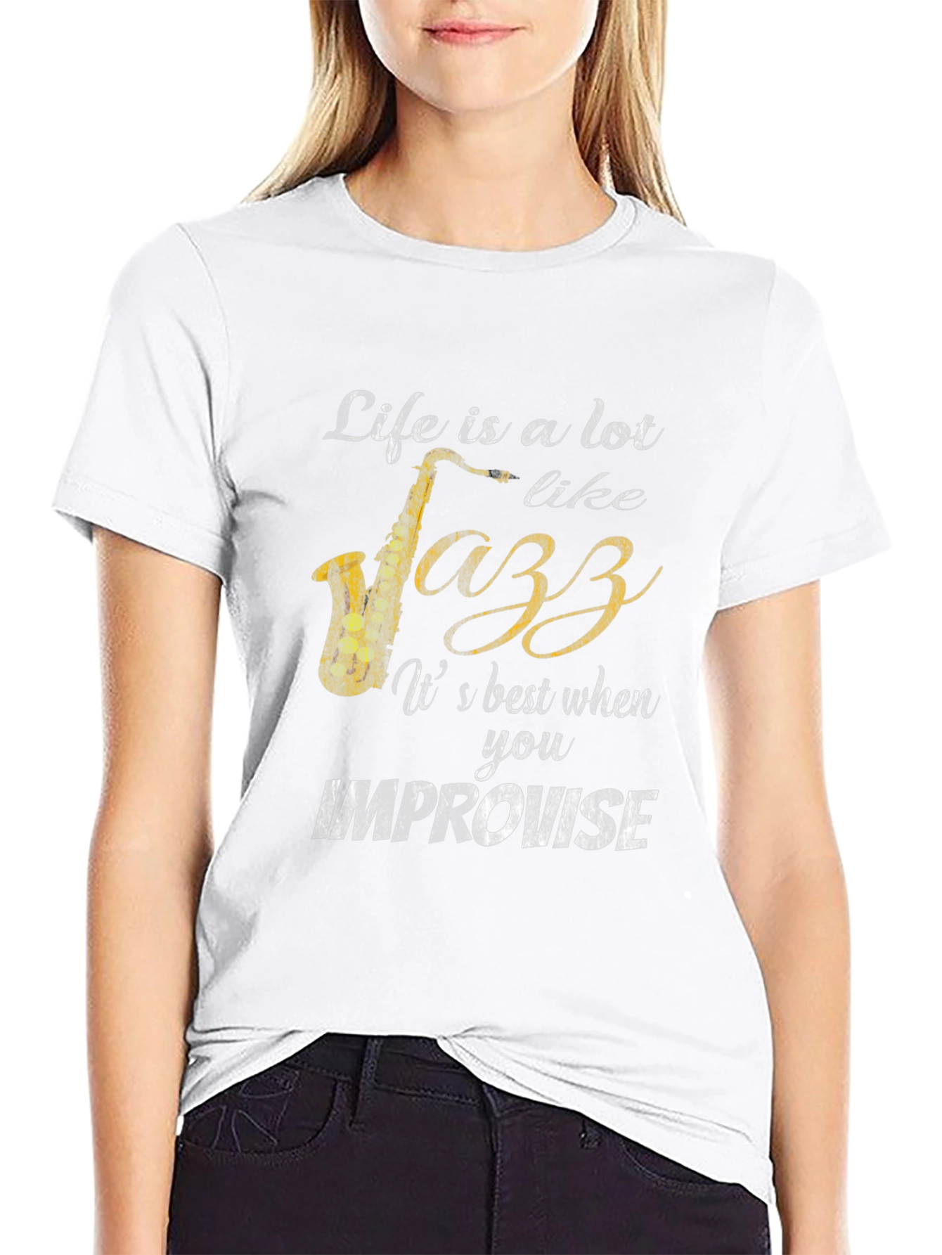 Life is Jazz Improvisation Graphic T-Shirt