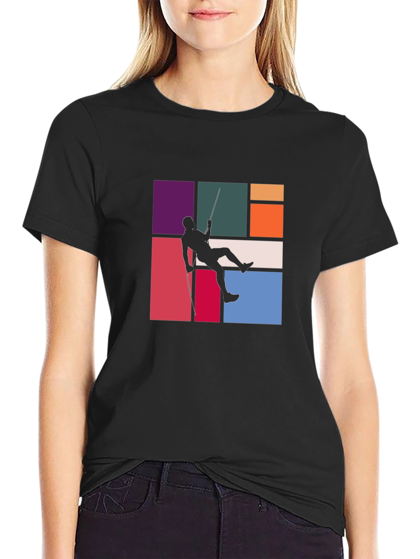 Climber Graphic Tee - Stylish Black T-Shirt