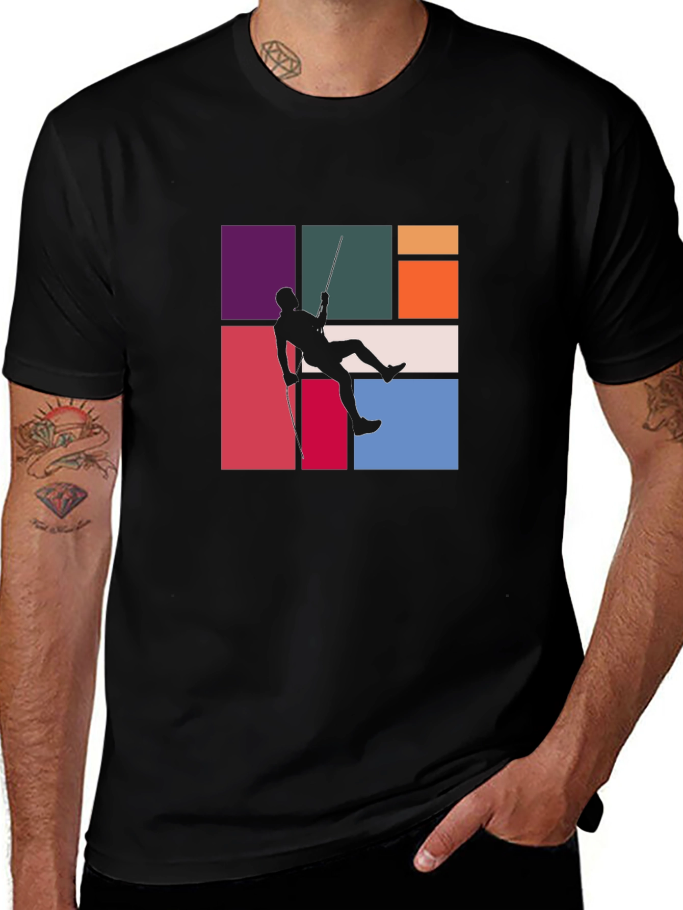 Climber Graphic Tee - Stylish Black T-Shirt
