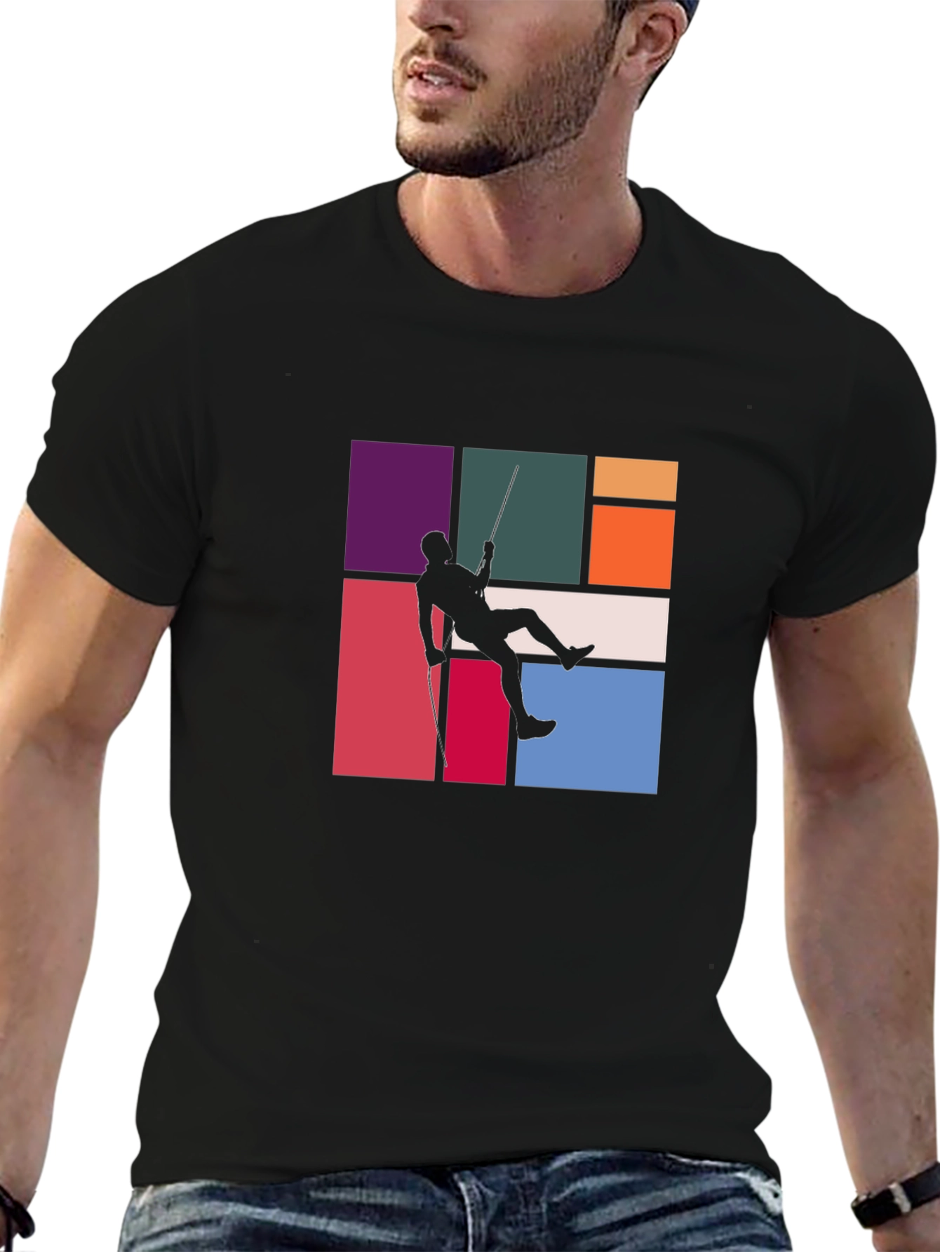 Climber Graphic Tee - Stylish Black T-Shirt
